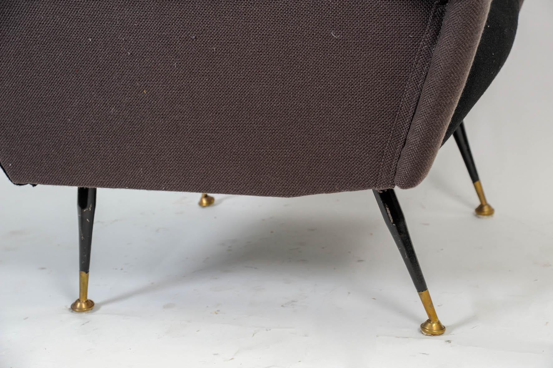 Pair of 1960s Italian Armchairs in the Manner of Marco Zanuso 1