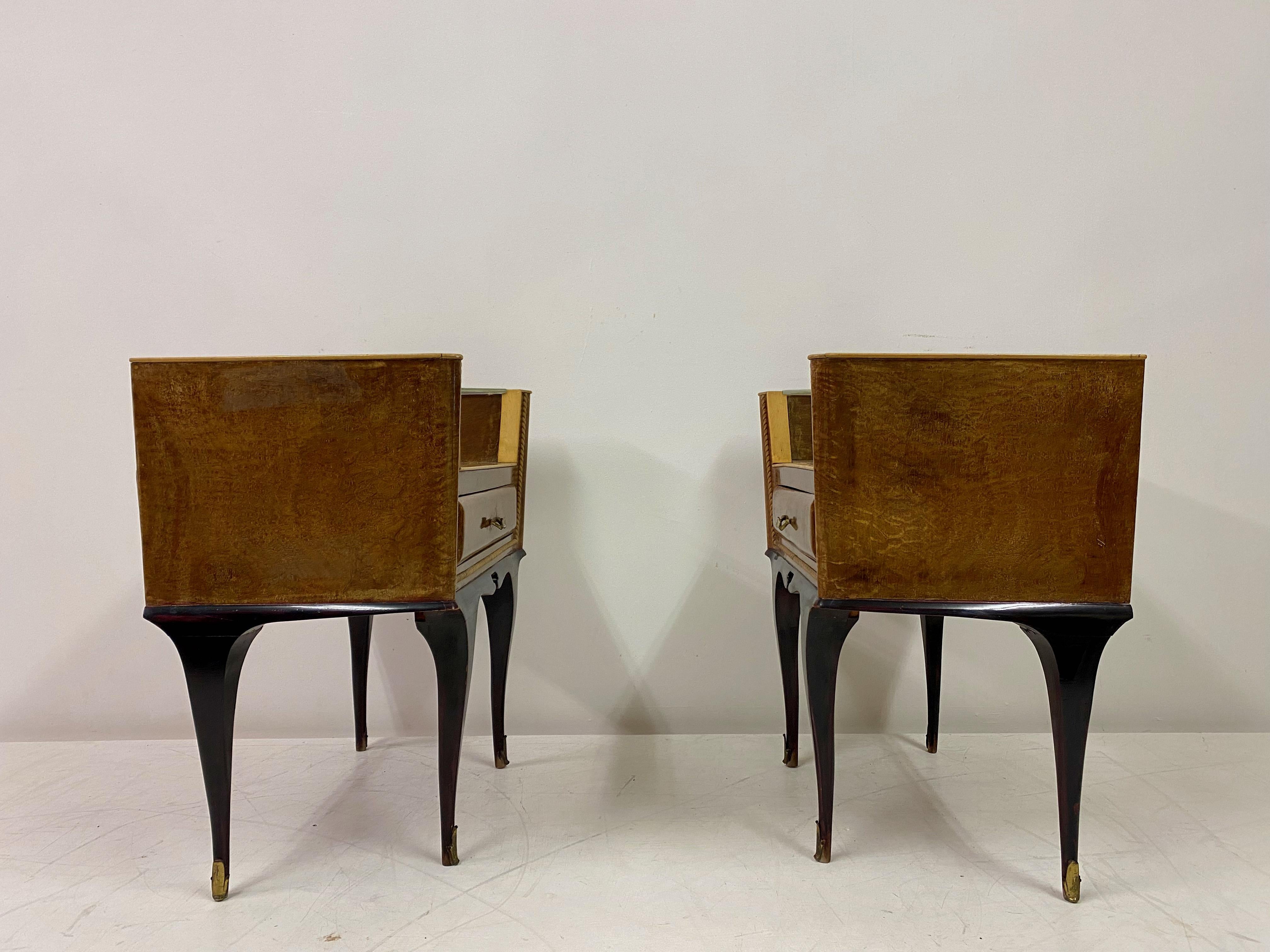 Pair of 1960s Italian Bedside Tables For Sale 4