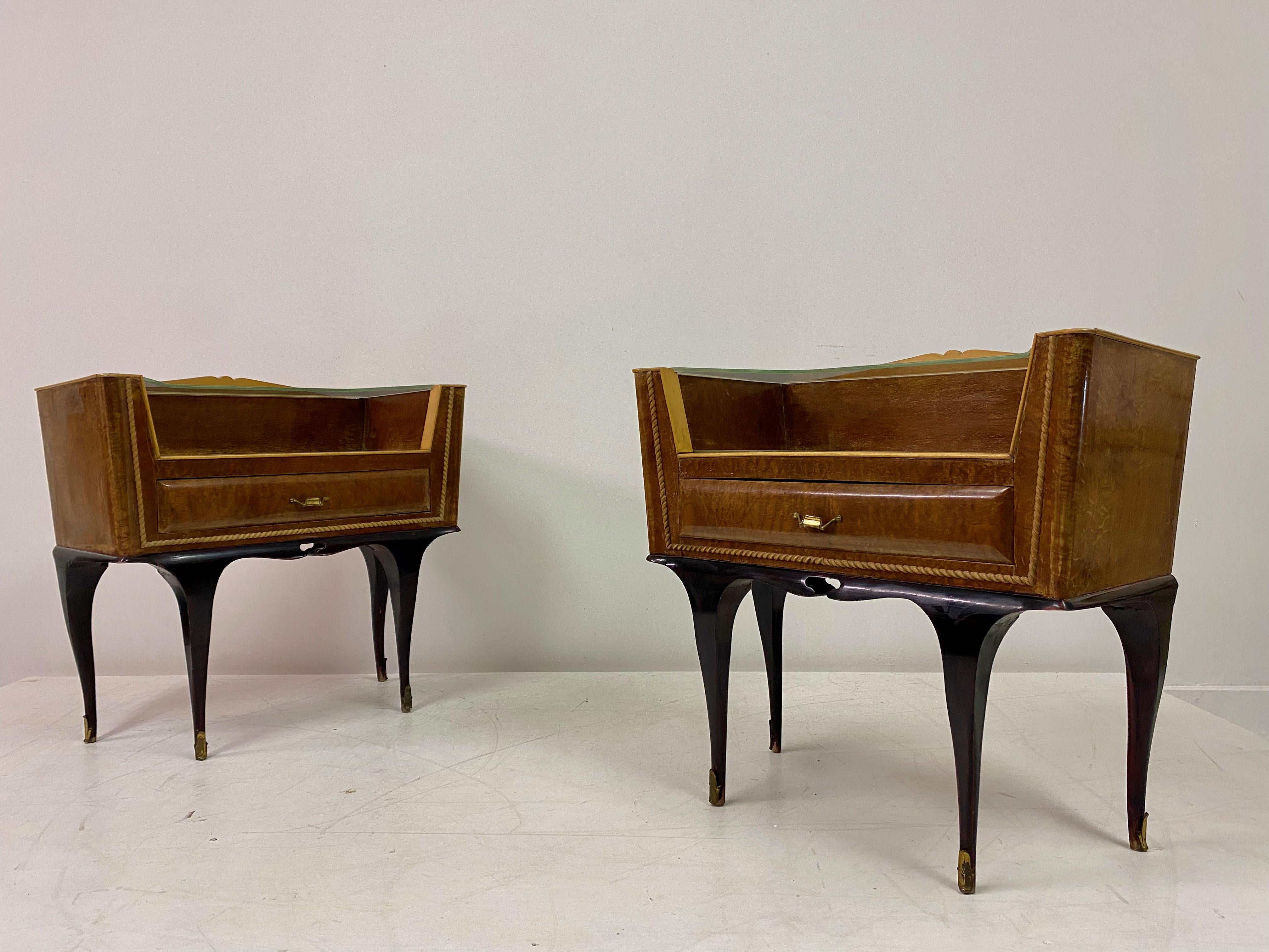 Pair of 1960s Italian Bedside Tables For Sale 9