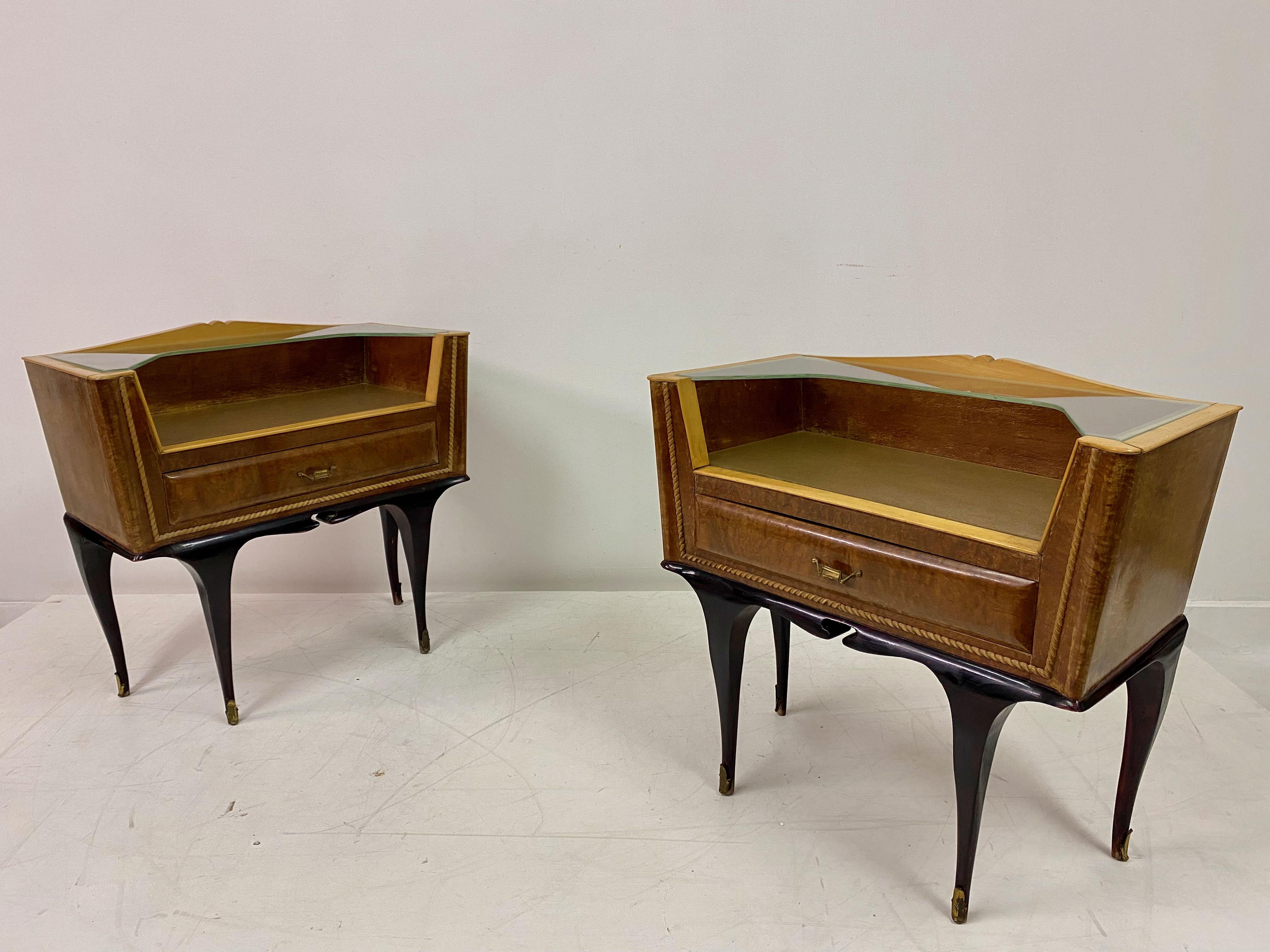 Pair of 1960s Italian Bedside Tables For Sale 10