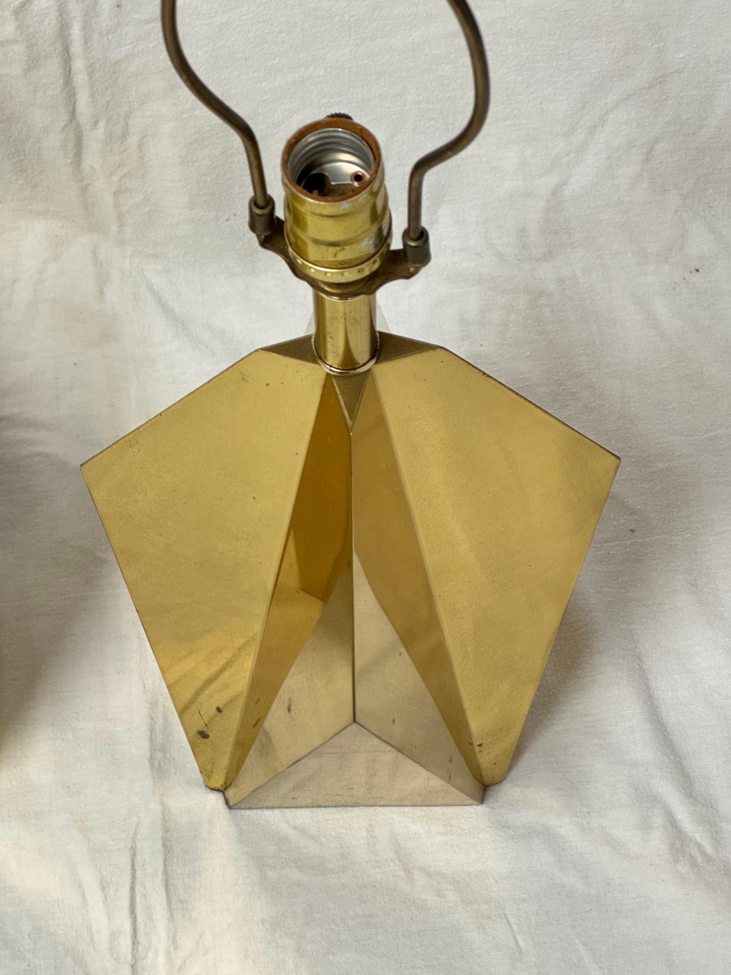 Pair of  1960’s Italian Brass Lamps For Sale 6