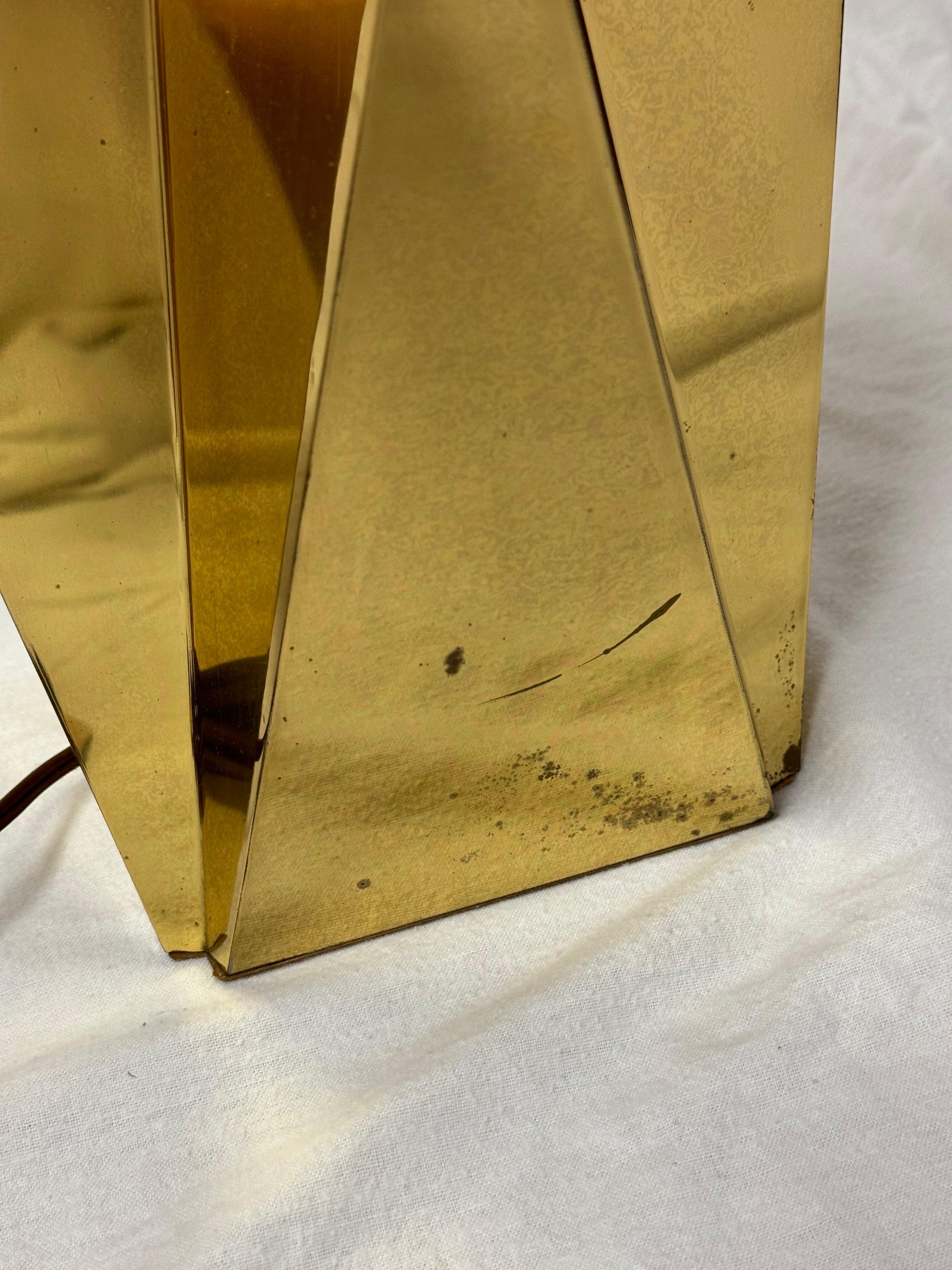 Pair of  1960’s Italian Brass Lamps For Sale 7