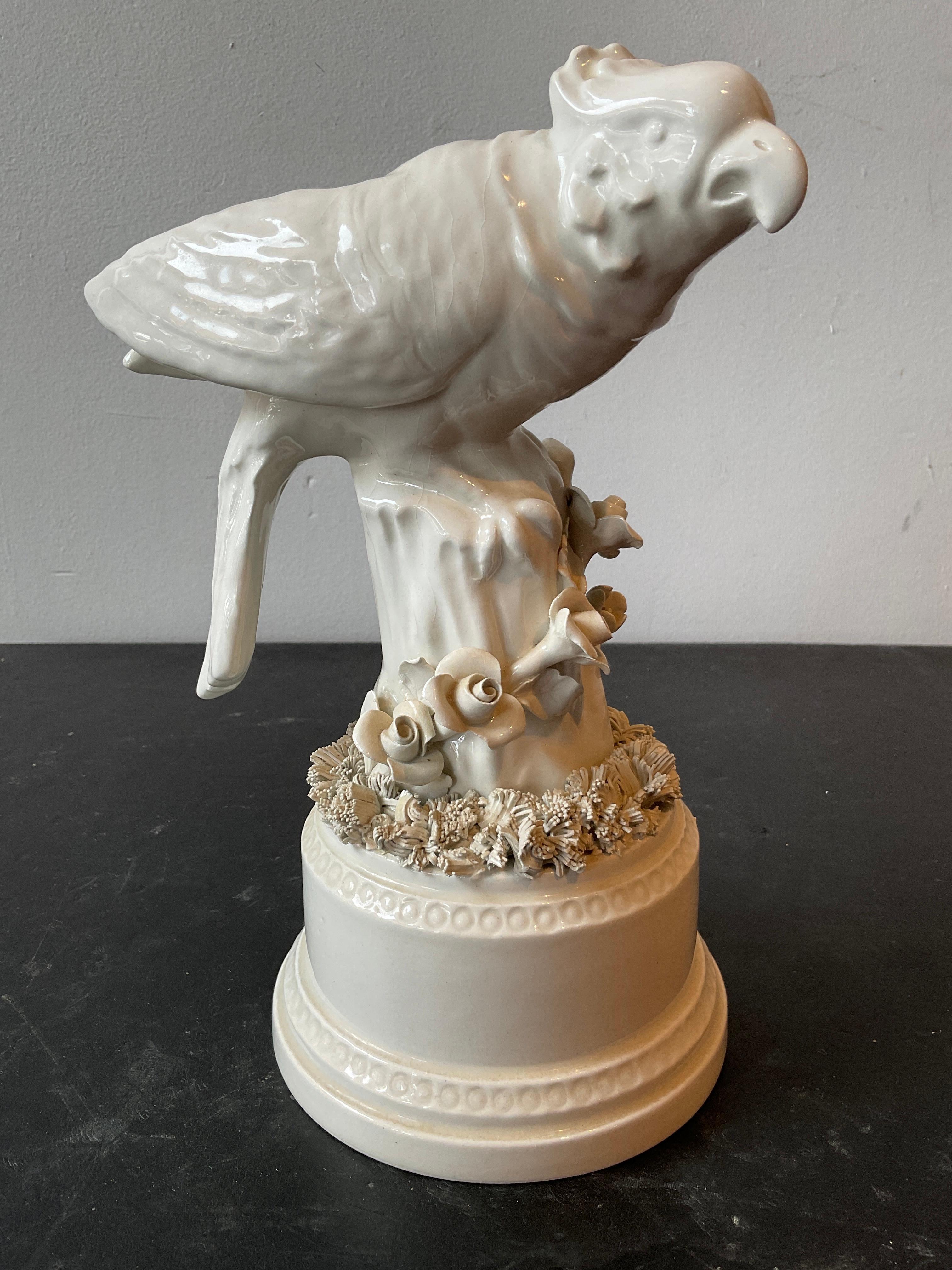 Pair Of 1960s Italian Ceramic Cockatoos For Sale 4