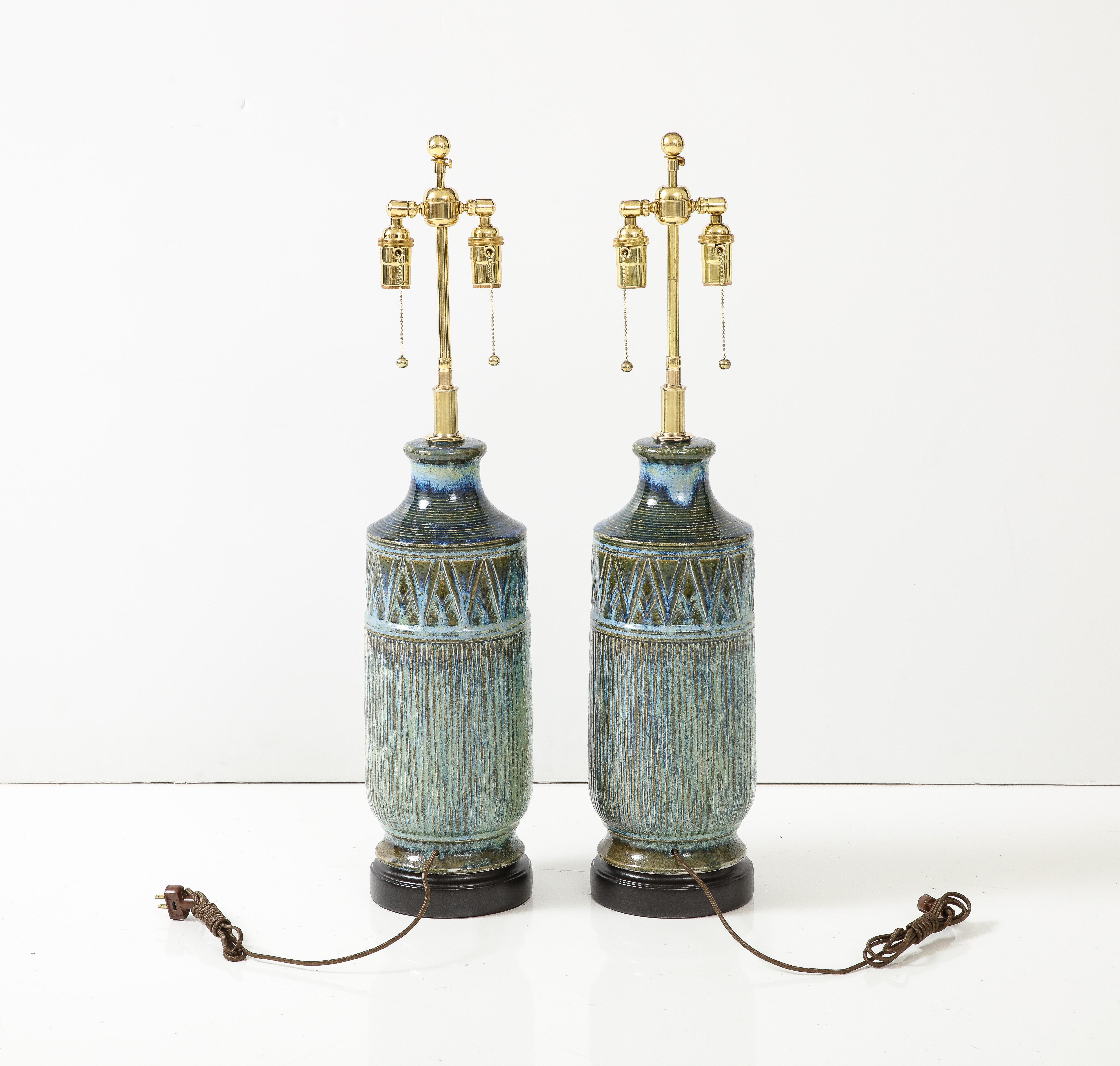 Pair of 1960's Italian Ceramic Lamps 3