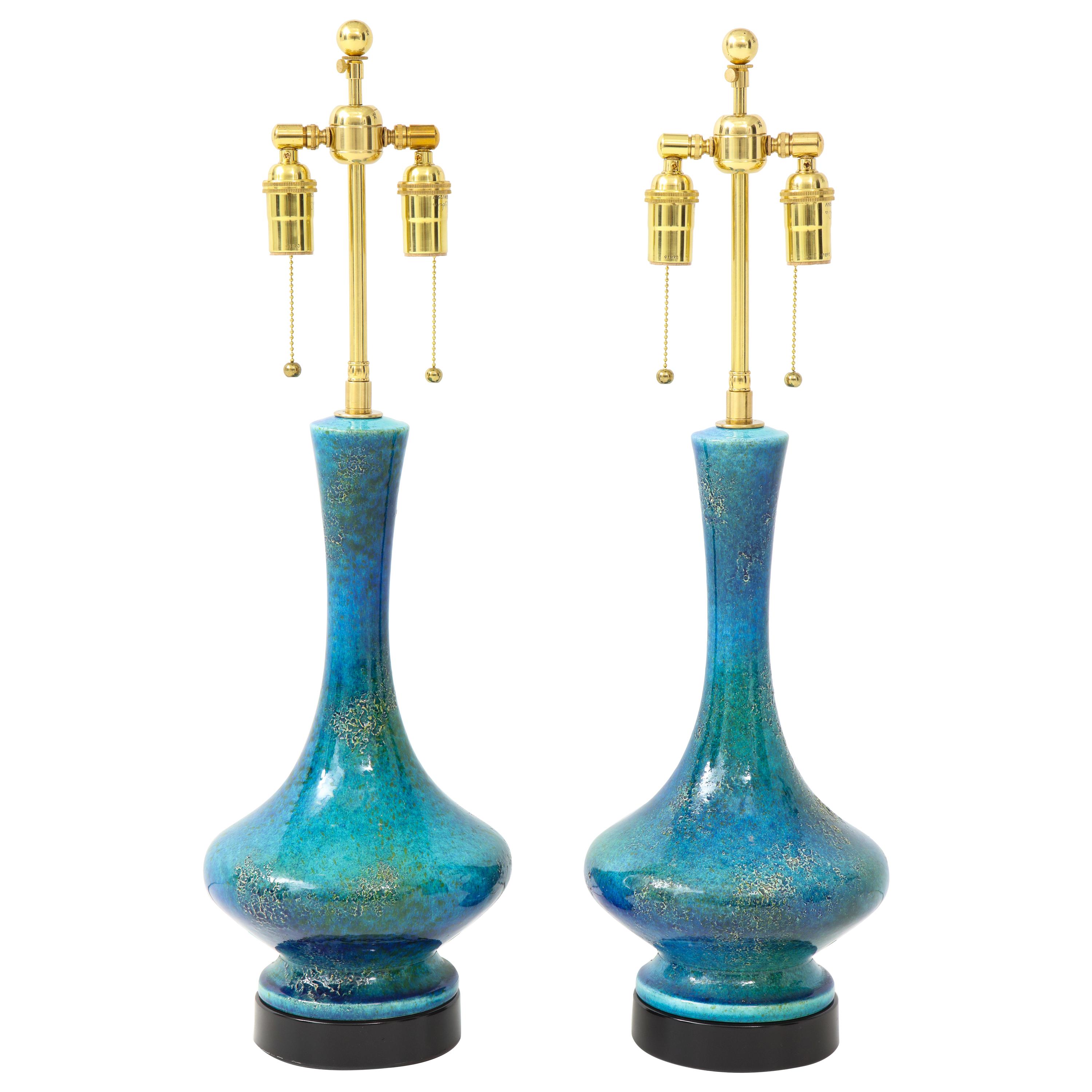 Pair of 1960s Italian Ceramic Lamps