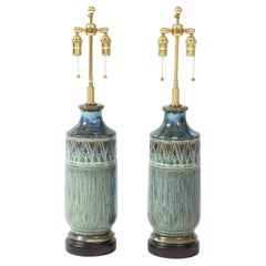 Pair of 1960's Italian Ceramic Lamps