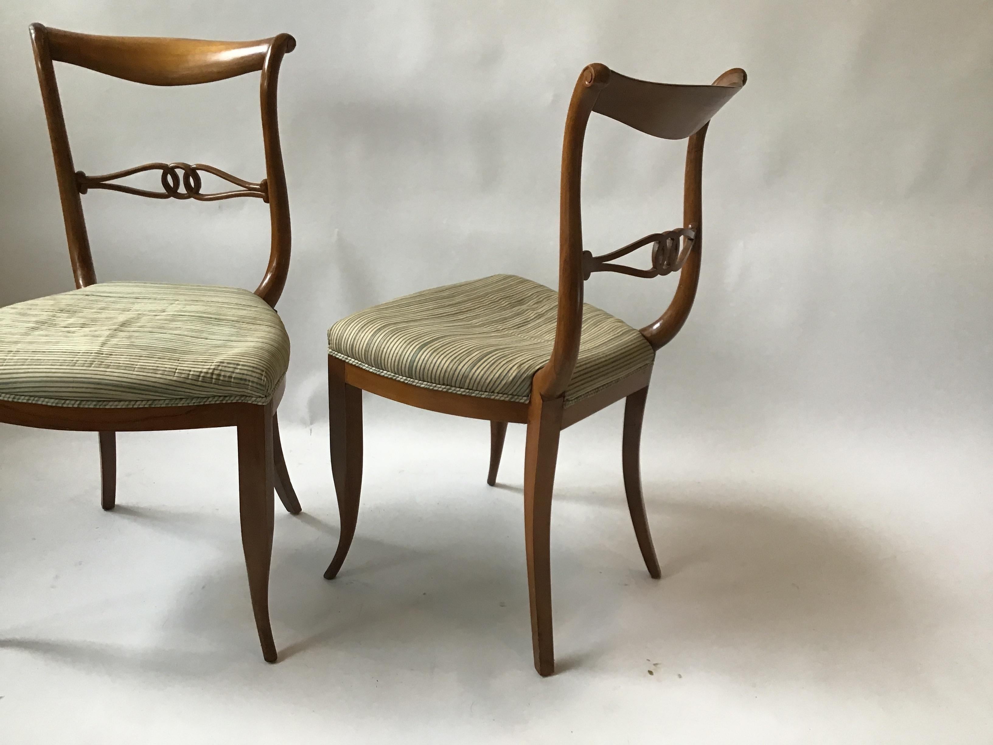 Pair of 1960s Italian Classical Side Chairs In Good Condition In Tarrytown, NY