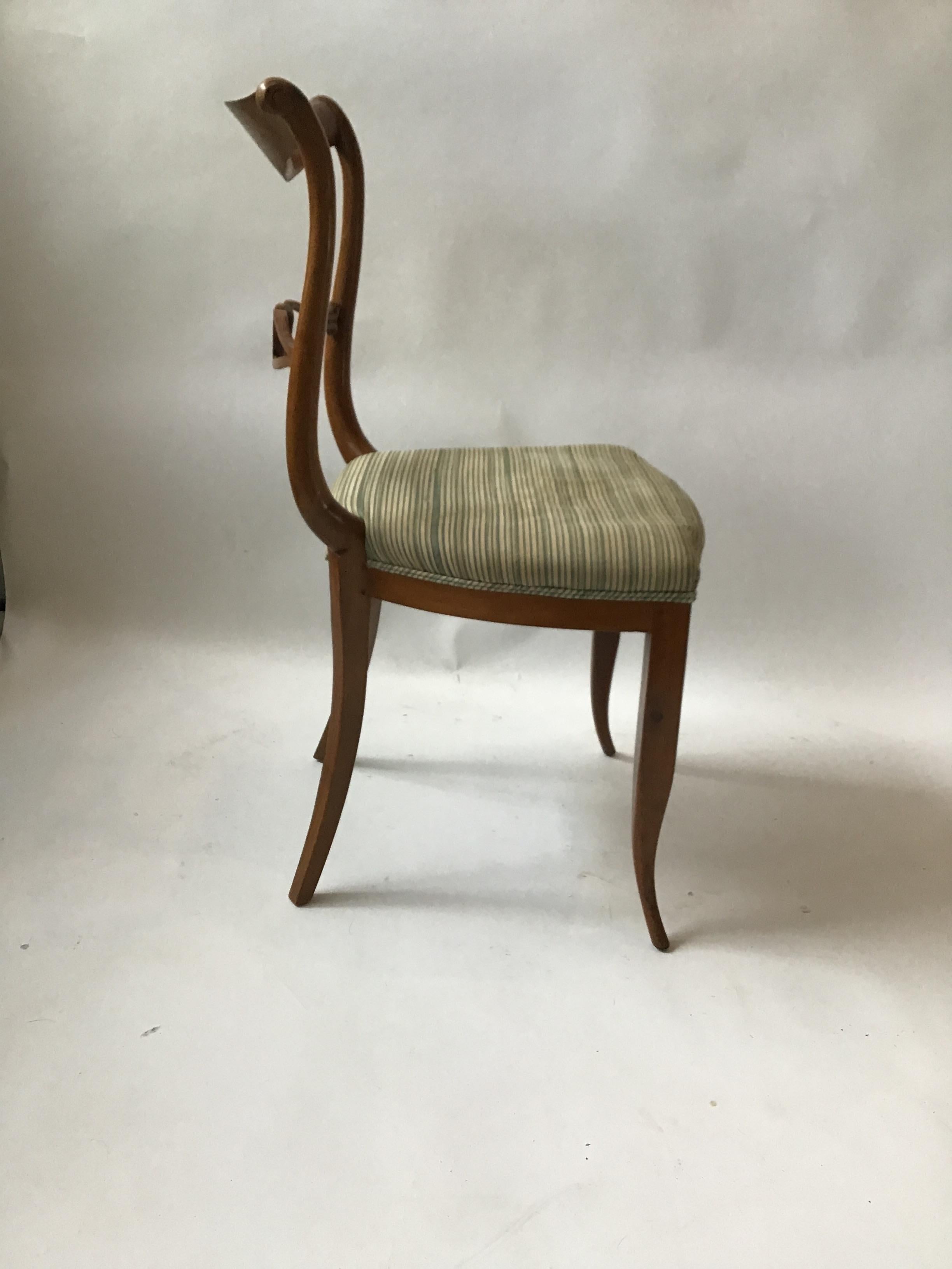 Pair of 1960s Italian Classical Side Chairs 3