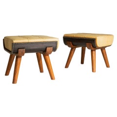 Pair Of 1960s Italian Exceptional Italian Ottomans
