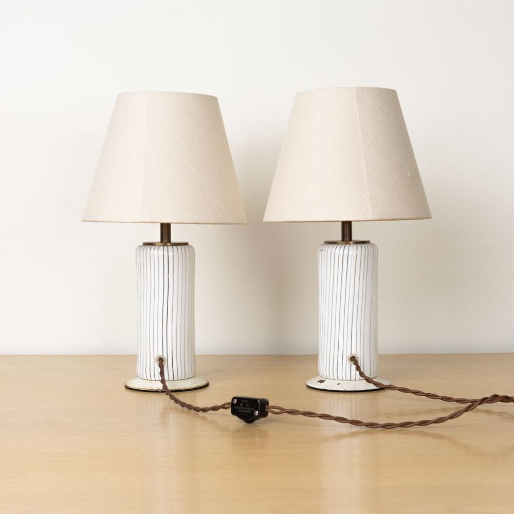 Paire de lampes de table en verre italiennes des années 1960 en vente 1