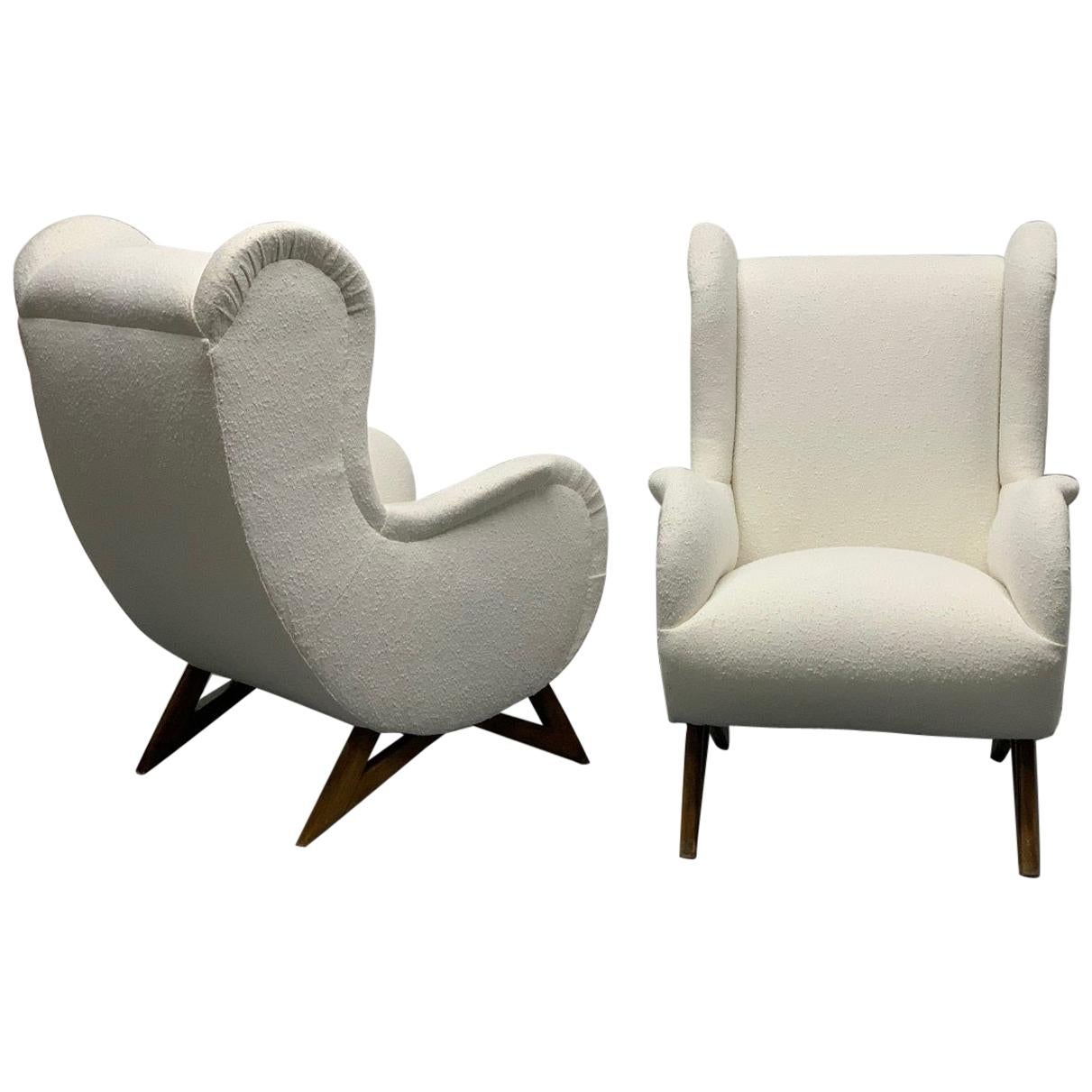 Pair of 1960s Italian Lounge Chairs For Sale