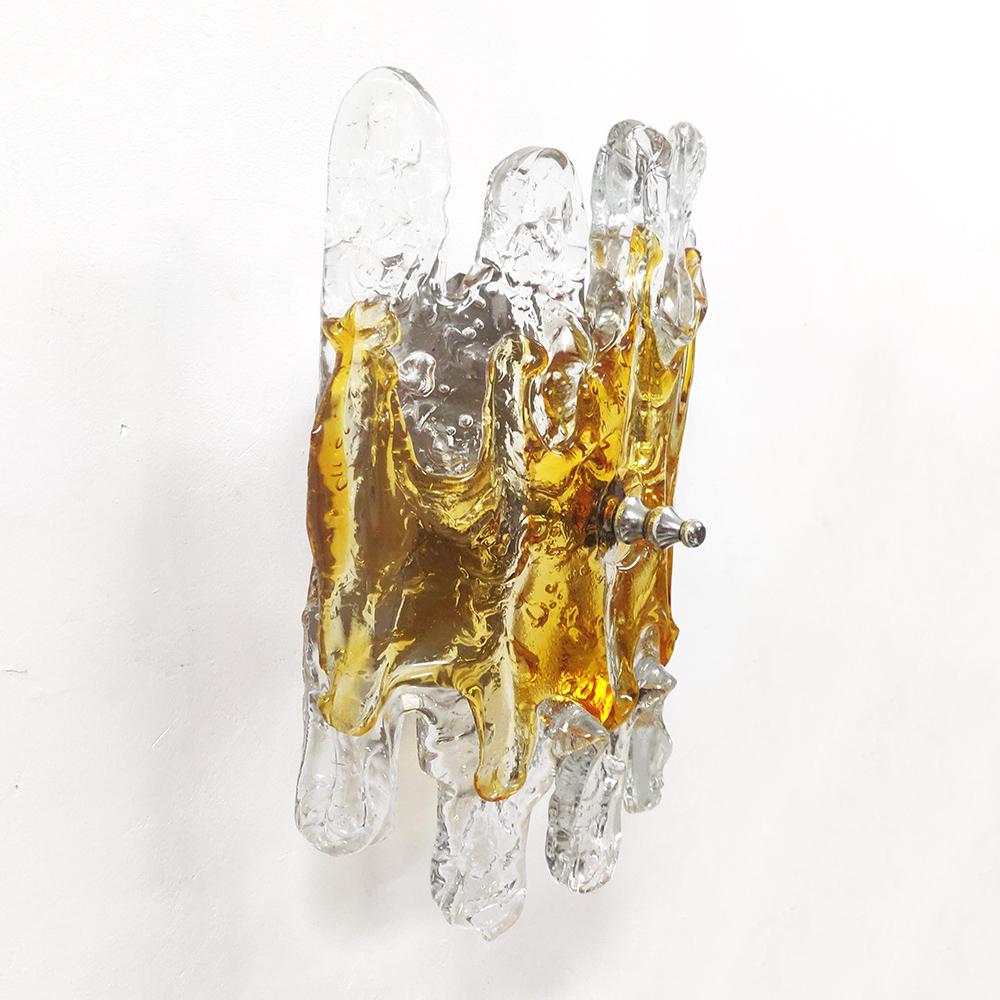 Pair of 1960s Italian Murano Glass wall lights or sconces For Sale 9