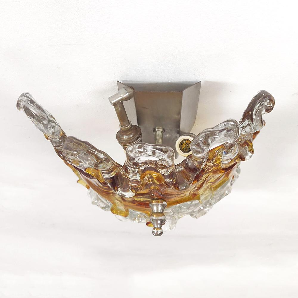 Pair of 1960s Italian Murano Glass wall lights or sconces For Sale 11