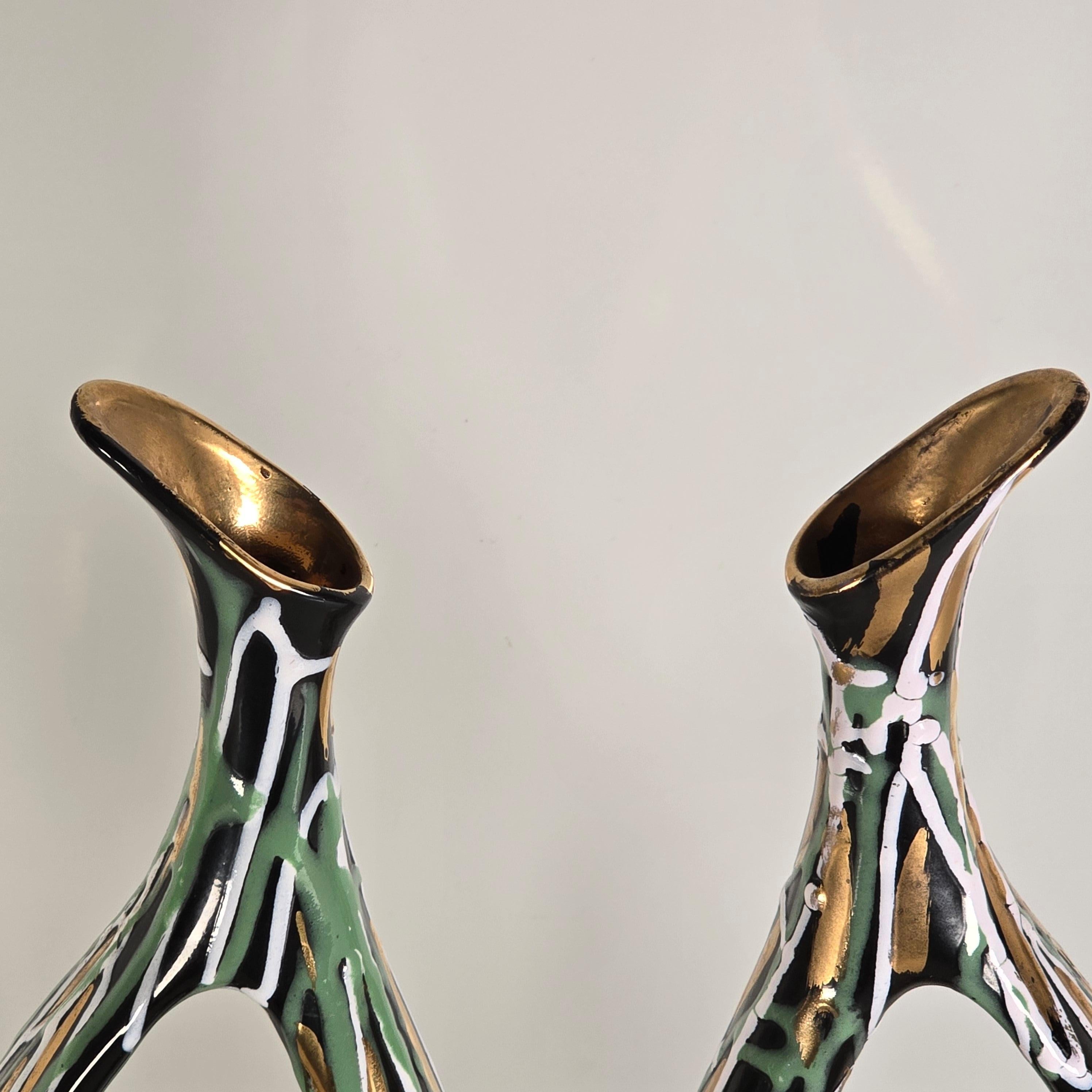 Mid-Century moderno Coppia di vasi scultura italiani degli anni '60 in vendita