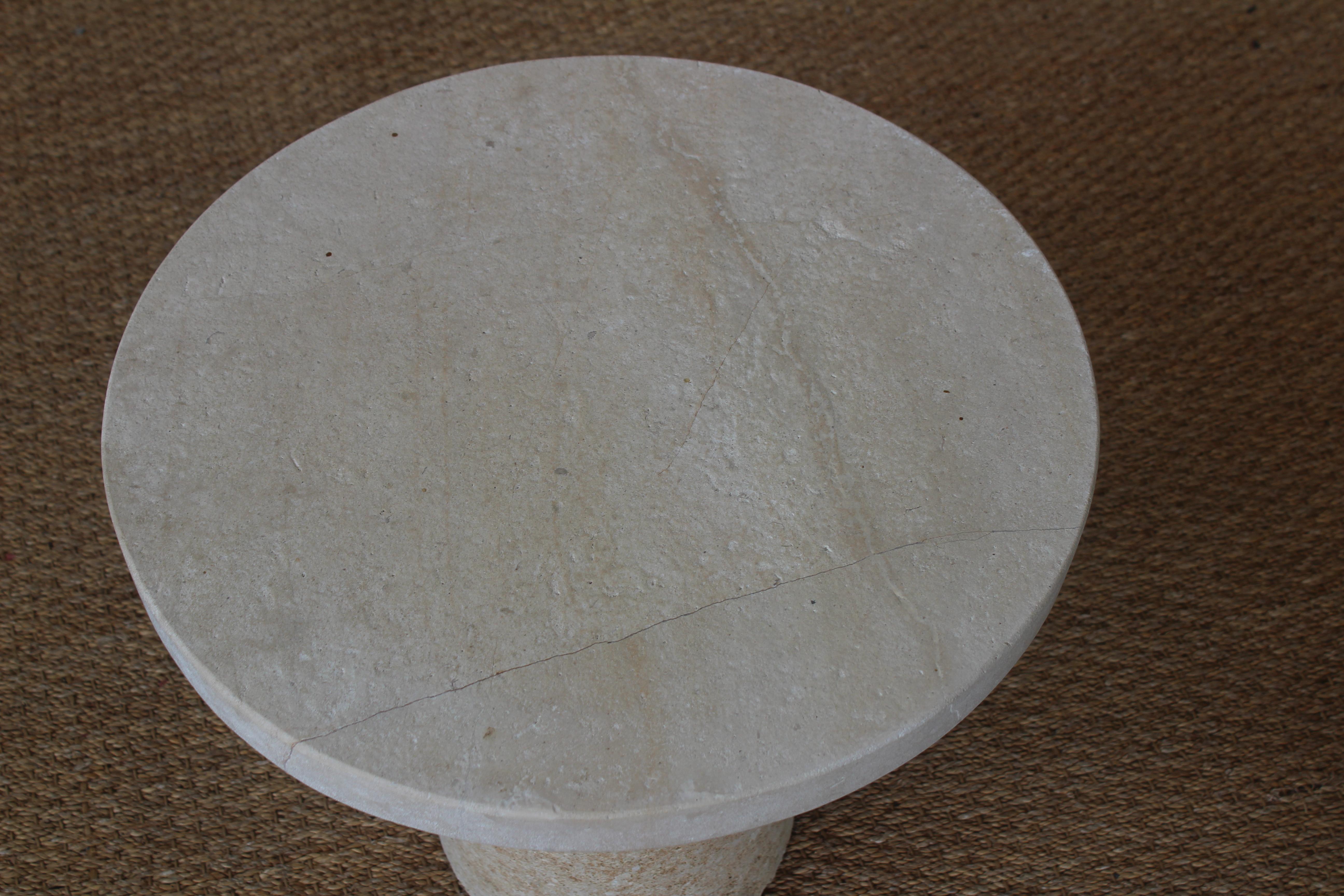 Pair of 1960s Italian Travertine Side Tables 2