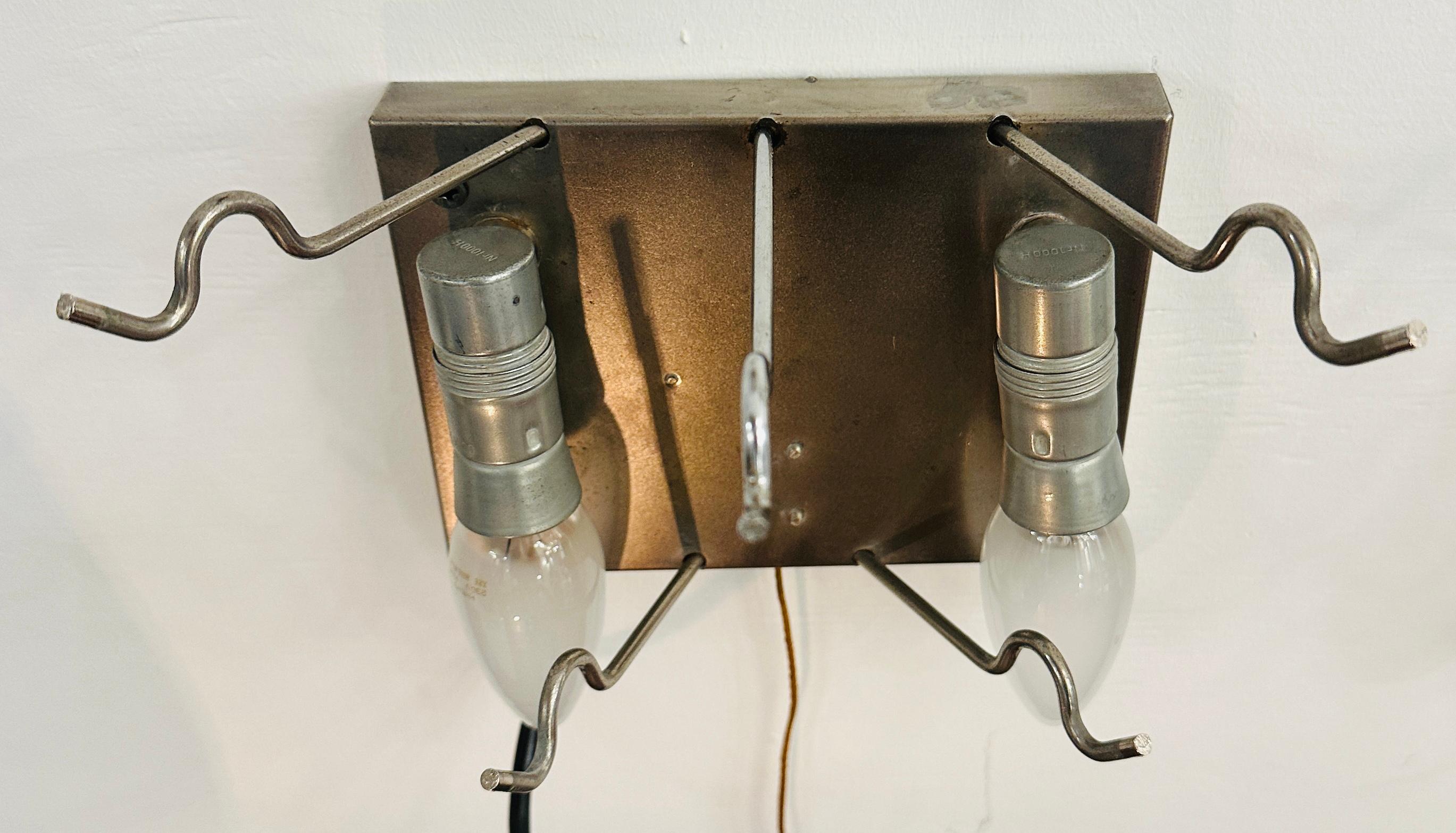 Paar 1960er Jahre Italienisch Vistosi Stil 5 Murano Glas Opaque Disc Wall Lights 12