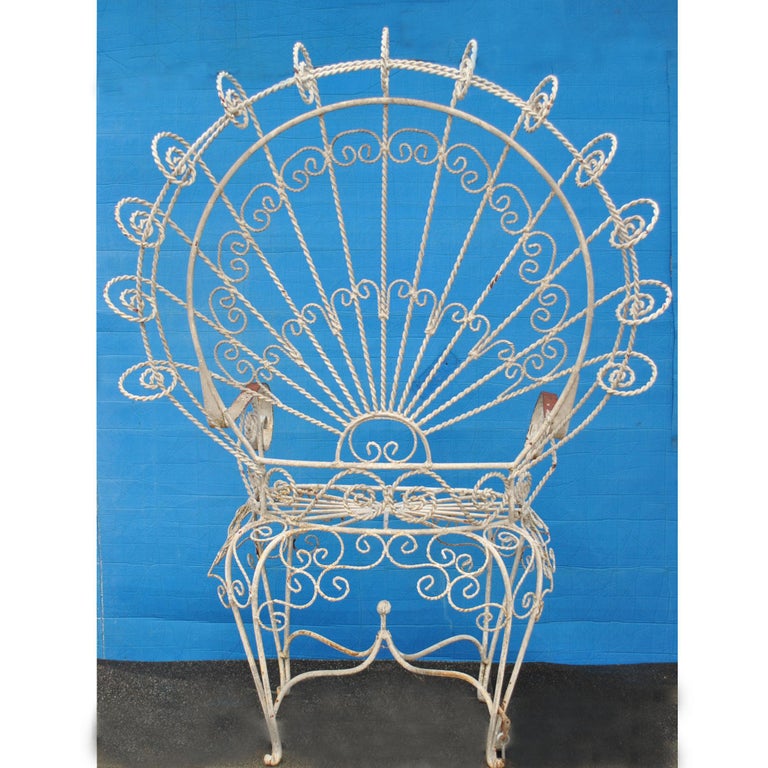 Pair of 1960s John Salterini Vintage Midcentury Peacock Chairs at