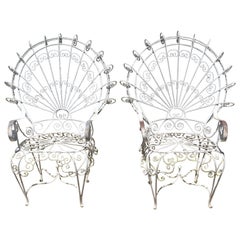 Pair of 1960s John Salterini Vintage Midcentury Peacock Chairs
