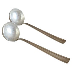 Pair of 1960s Krupp Milano Silver Soup Ladles