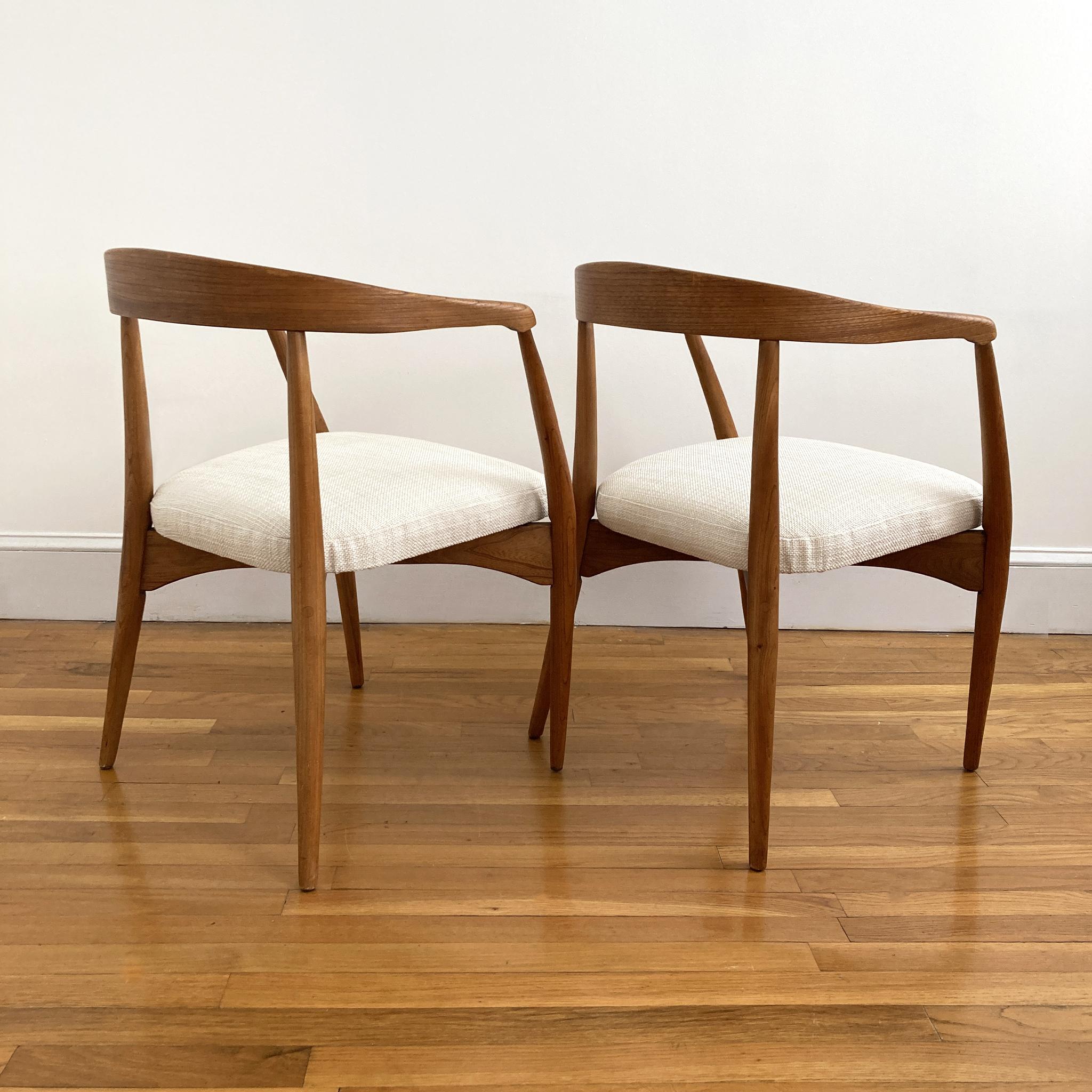 Mid-Century Modern Pair of 1960's Lawrence Peabody for Nemschoff Midcentury Chairs Reupholstered