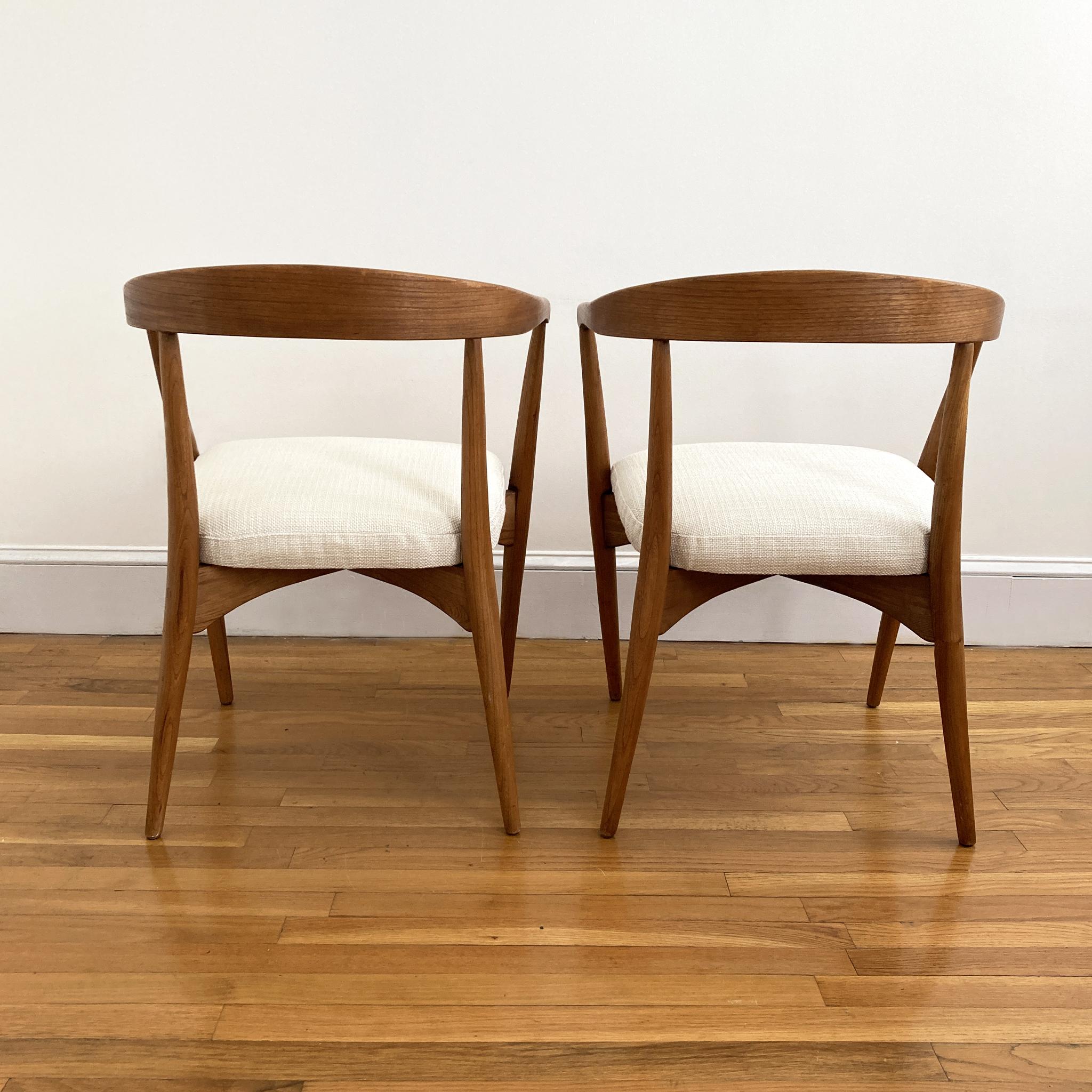 American Pair of 1960's Lawrence Peabody for Nemschoff Midcentury Chairs Reupholstered