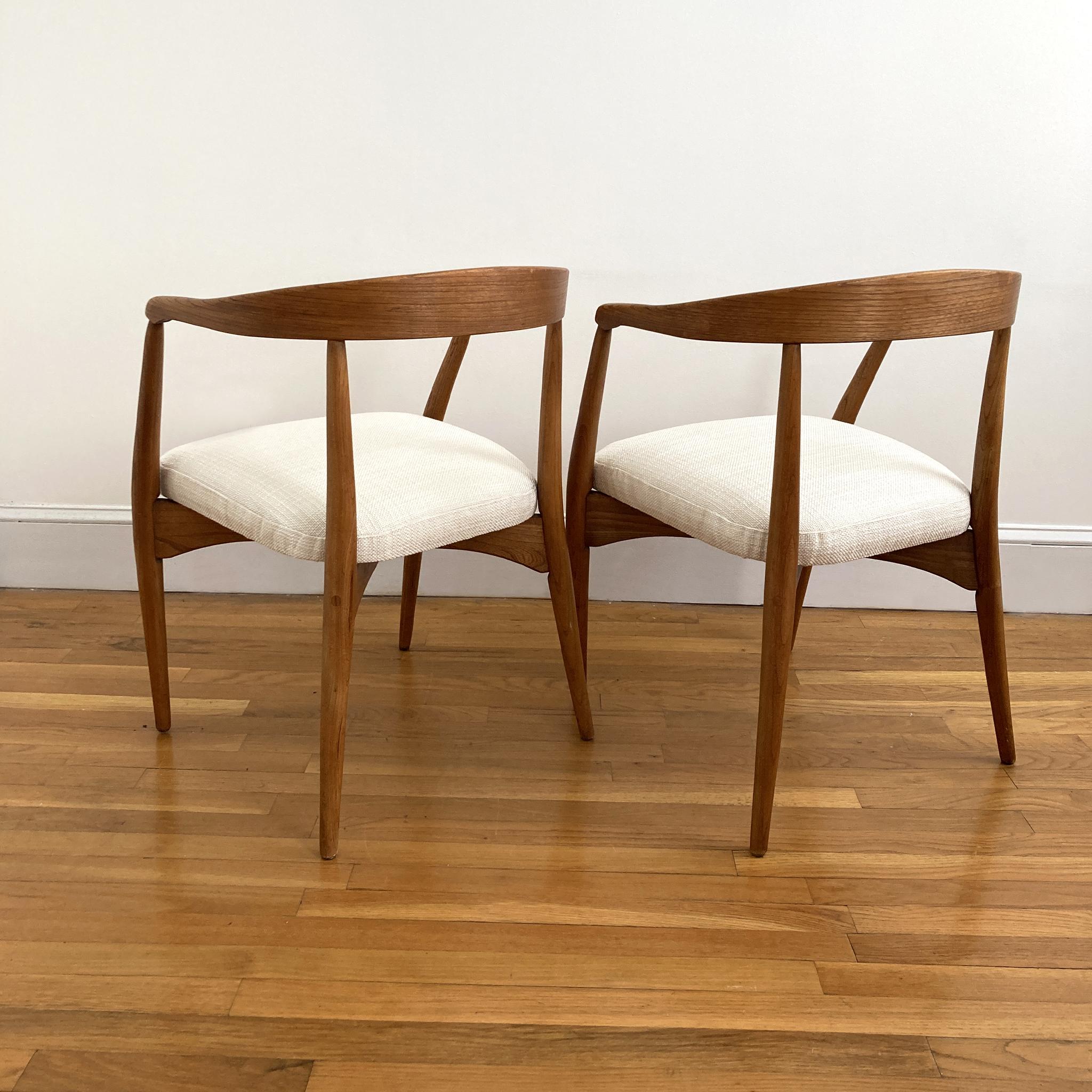 Pair of 1960's Lawrence Peabody for Nemschoff Midcentury Chairs Reupholstered In Good Condition In New York, NY