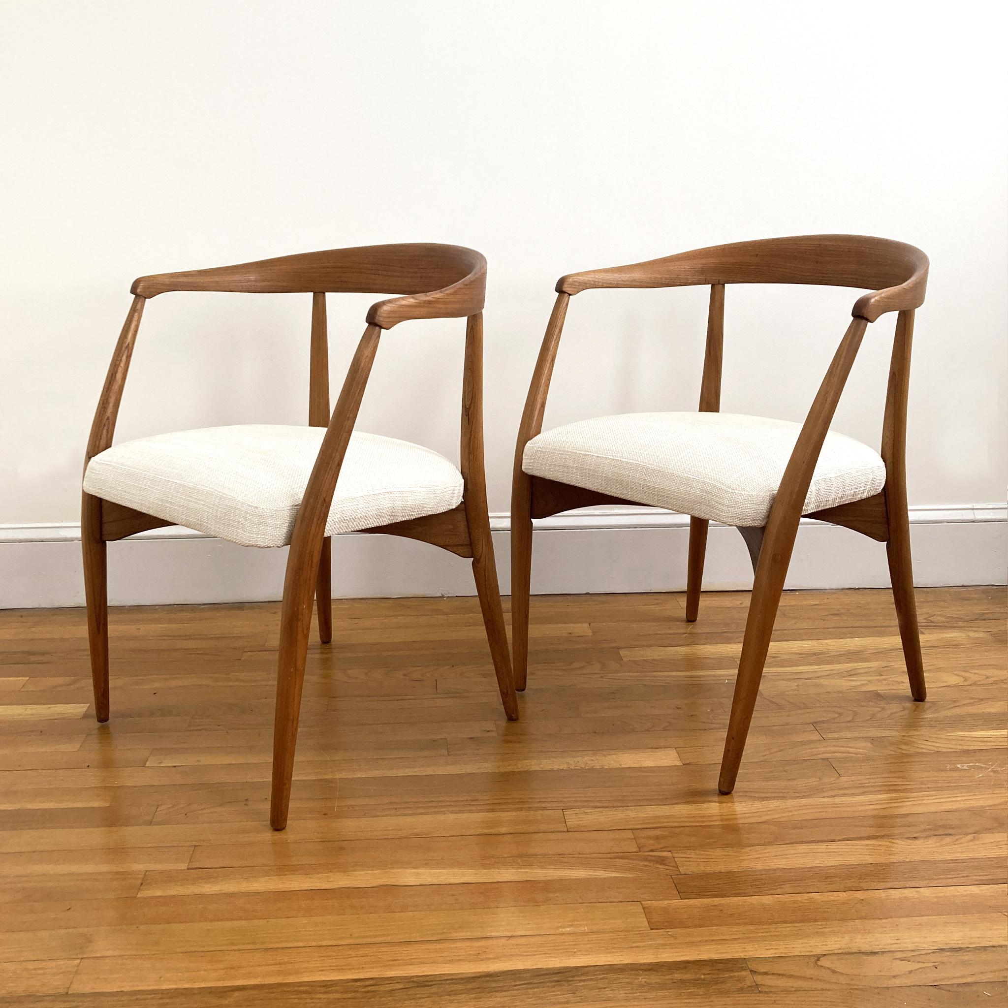 Mid-20th Century Pair of 1960's Lawrence Peabody for Nemschoff Midcentury Chairs Reupholstered