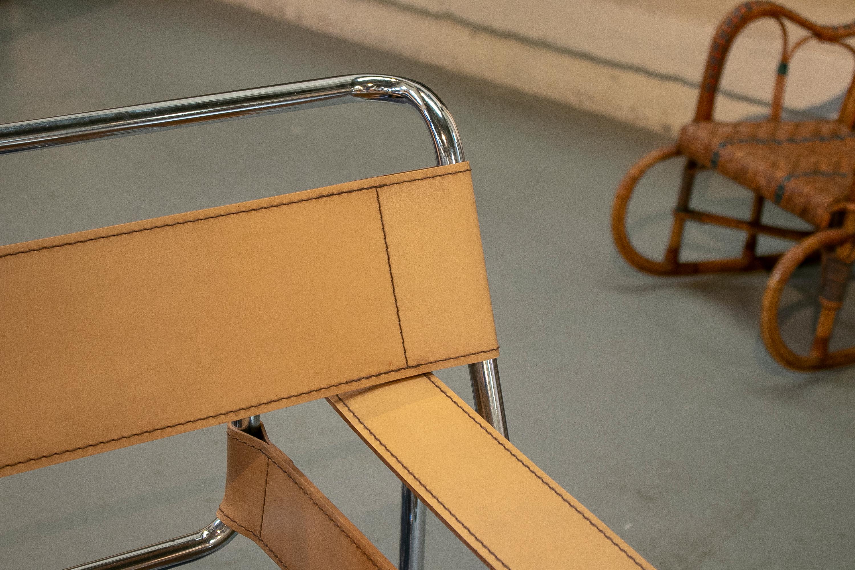 Pair of 1960s Leather & Stainless Wassily Chairs by Marcel Breuer for Gavina 11