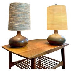 Paire de lampes de table en céramique Lotte des années 1960