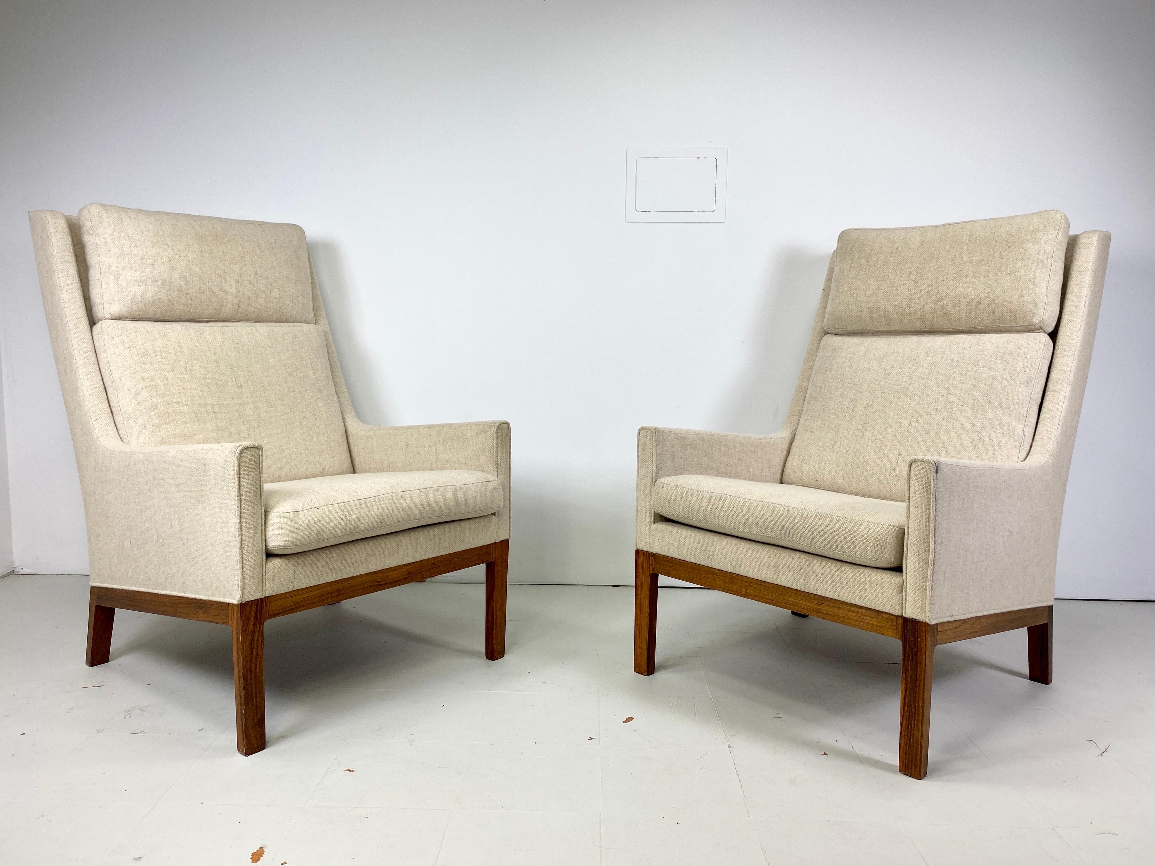 Danish Pair of 1960’s Lounge Chairs by Kai Lyngfeldt Larsen