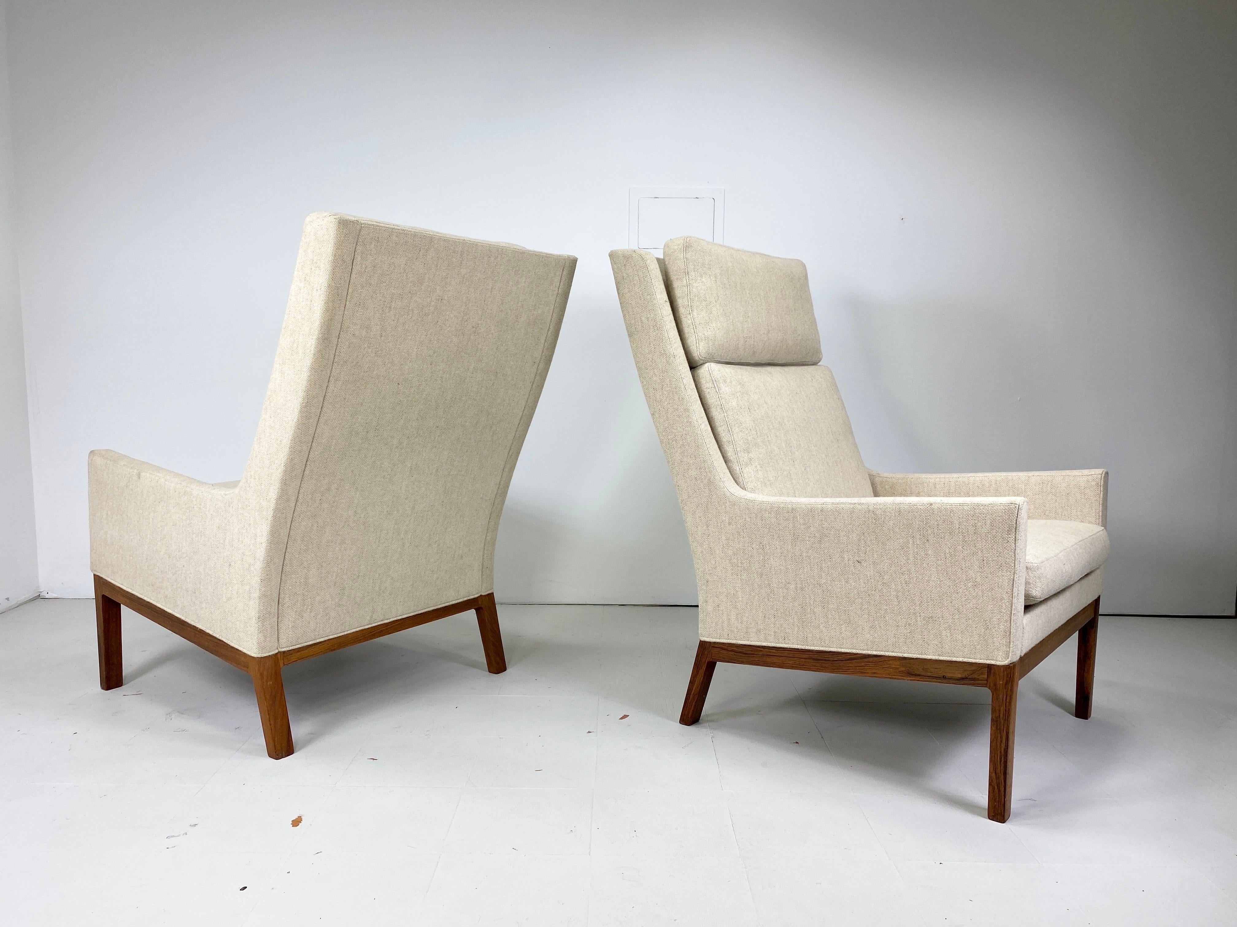 Pair of 1960’s Lounge Chairs by Kai Lyngfeldt Larsen In Good Condition In Turners Falls, MA