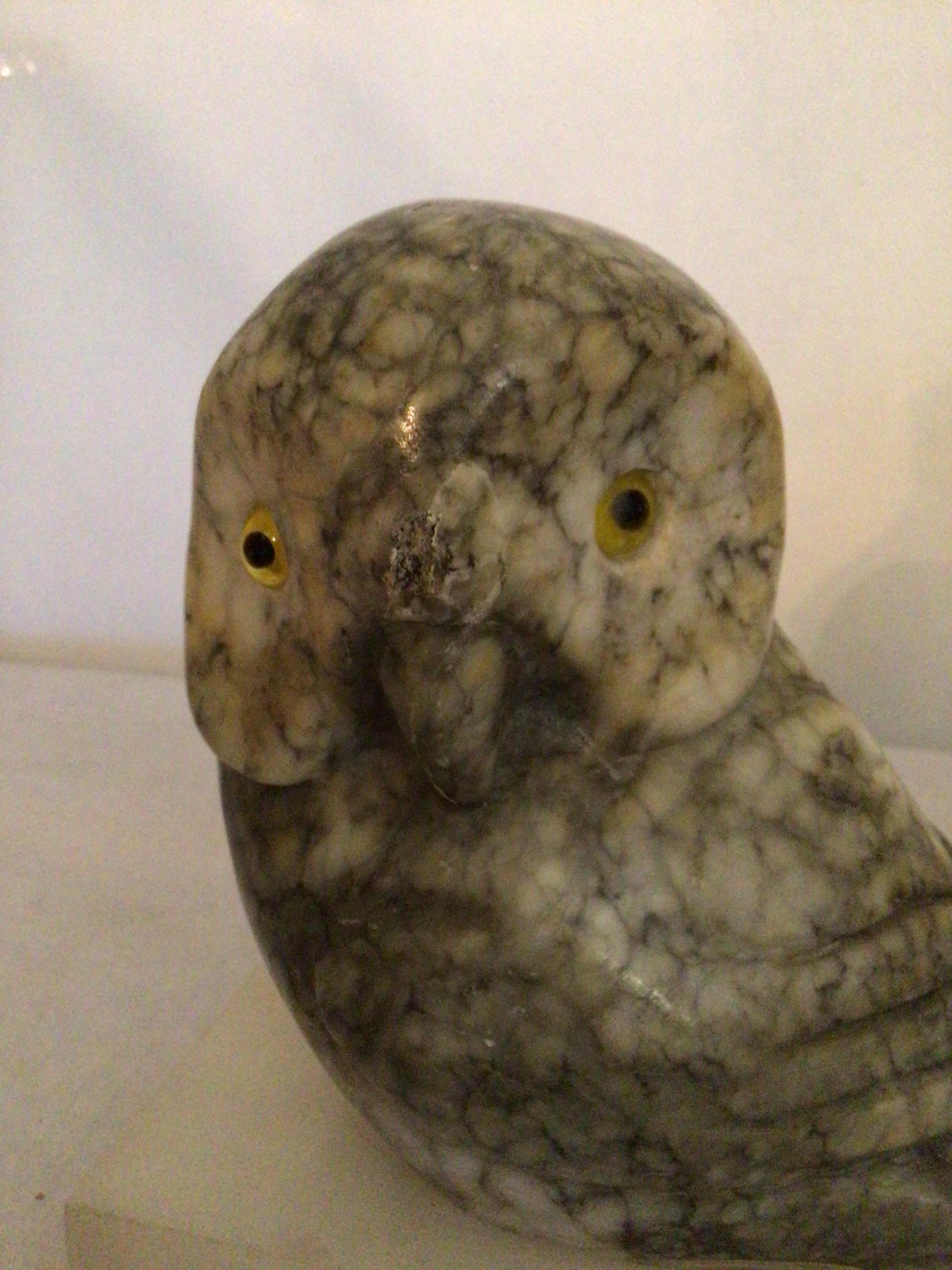 Pair of 1960s Marble Owl Bookends 5