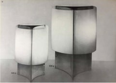Pair of 1960s Massimo Vignelli Model 526/g Table or Floor Lamps for Arteluce
