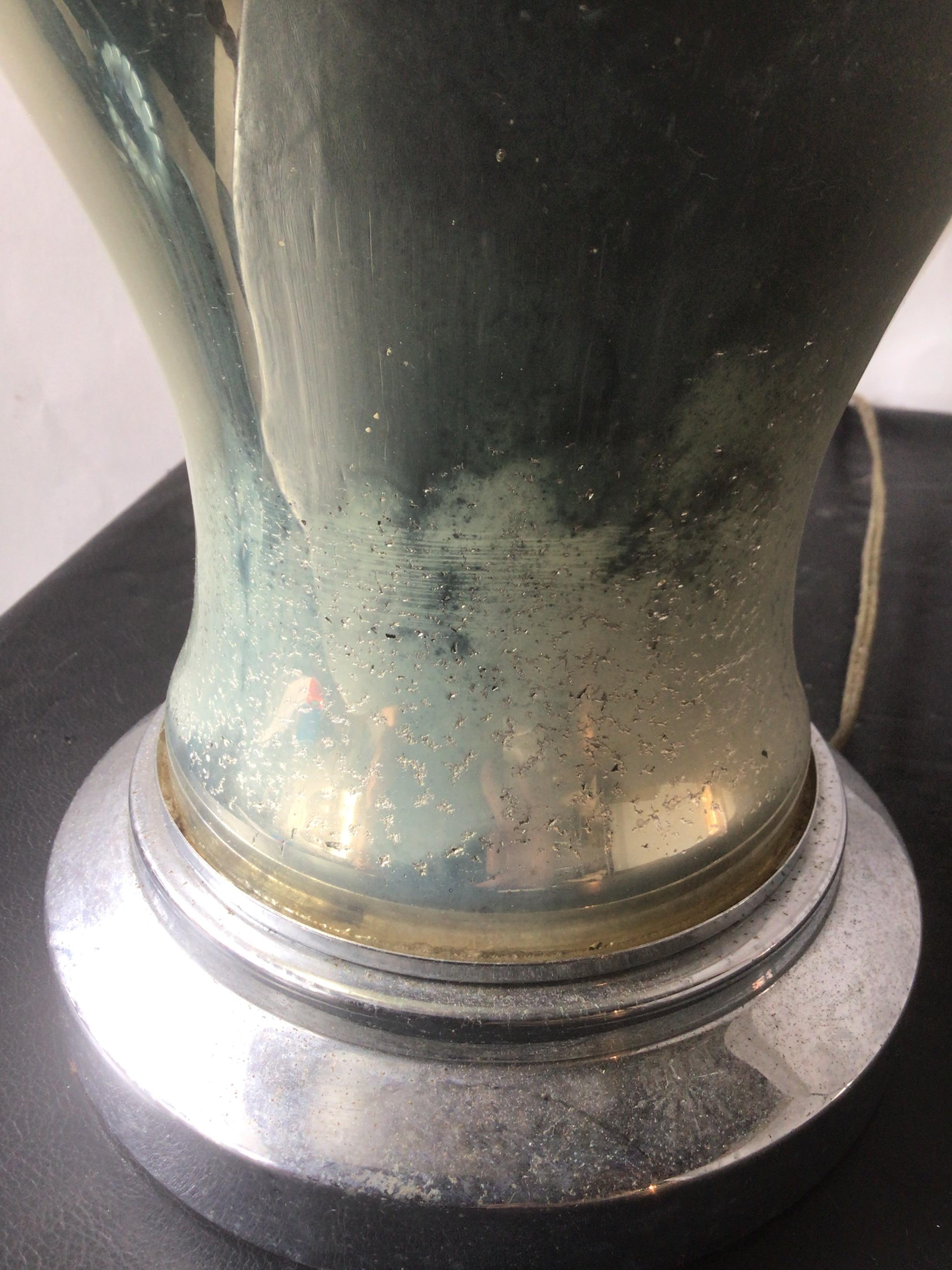 Ein Paar Ingwerglas-Lampen aus den 1960er Jahren von Tyndale aus Mercuryglas im Angebot 6