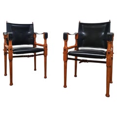 Vintage Pair of 1960s Michael Hirst Safari Chairs