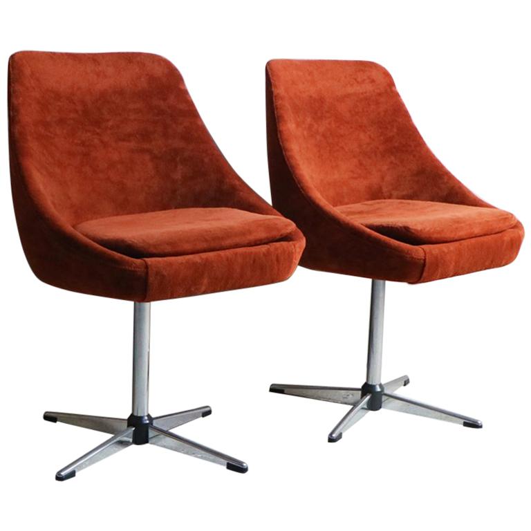 Pair of 1960’s mid century Belgian dining chairs  For Sale