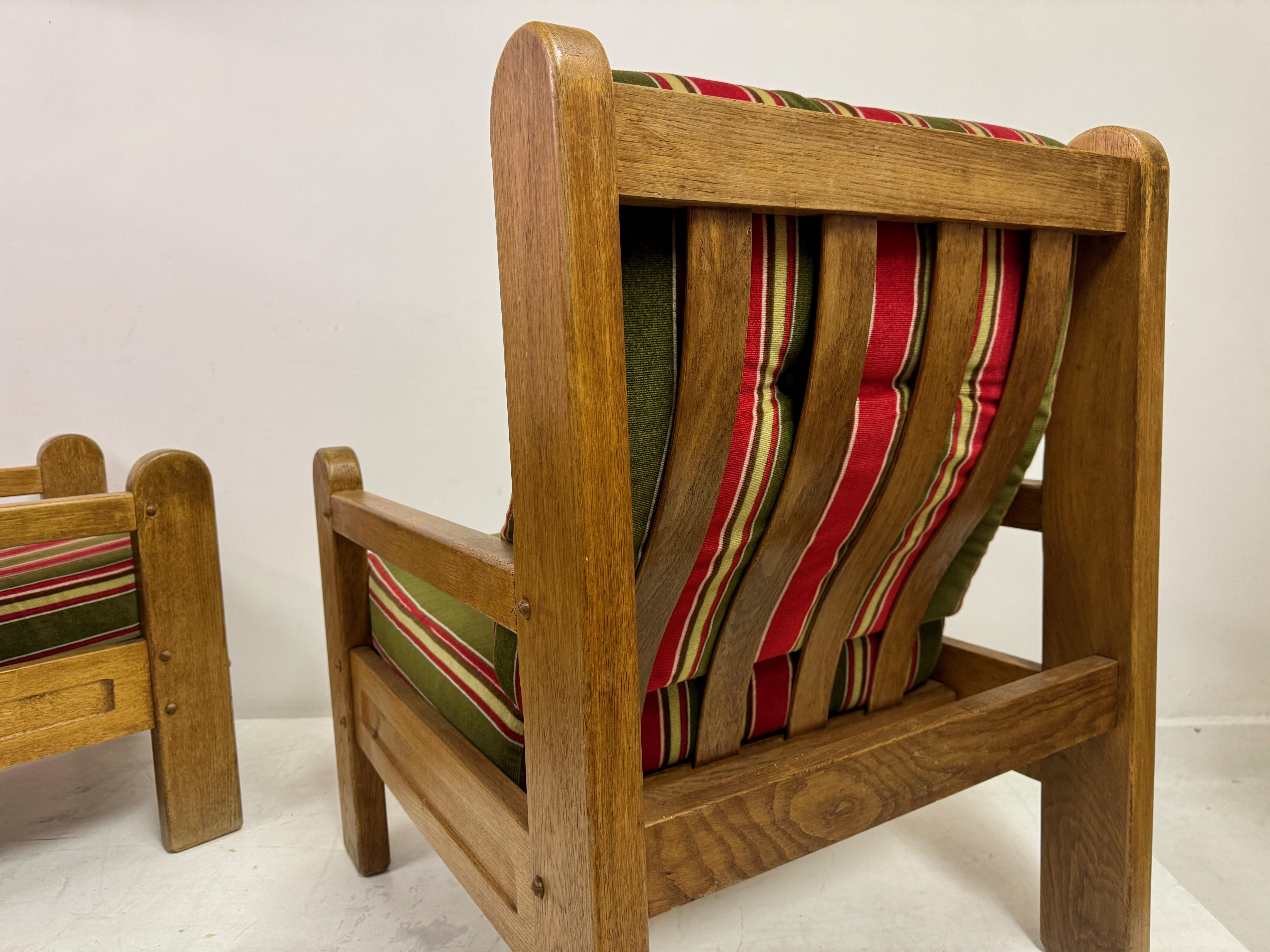 Pair of 1960s Mid-Century Chunky Armchairs For Sale 6