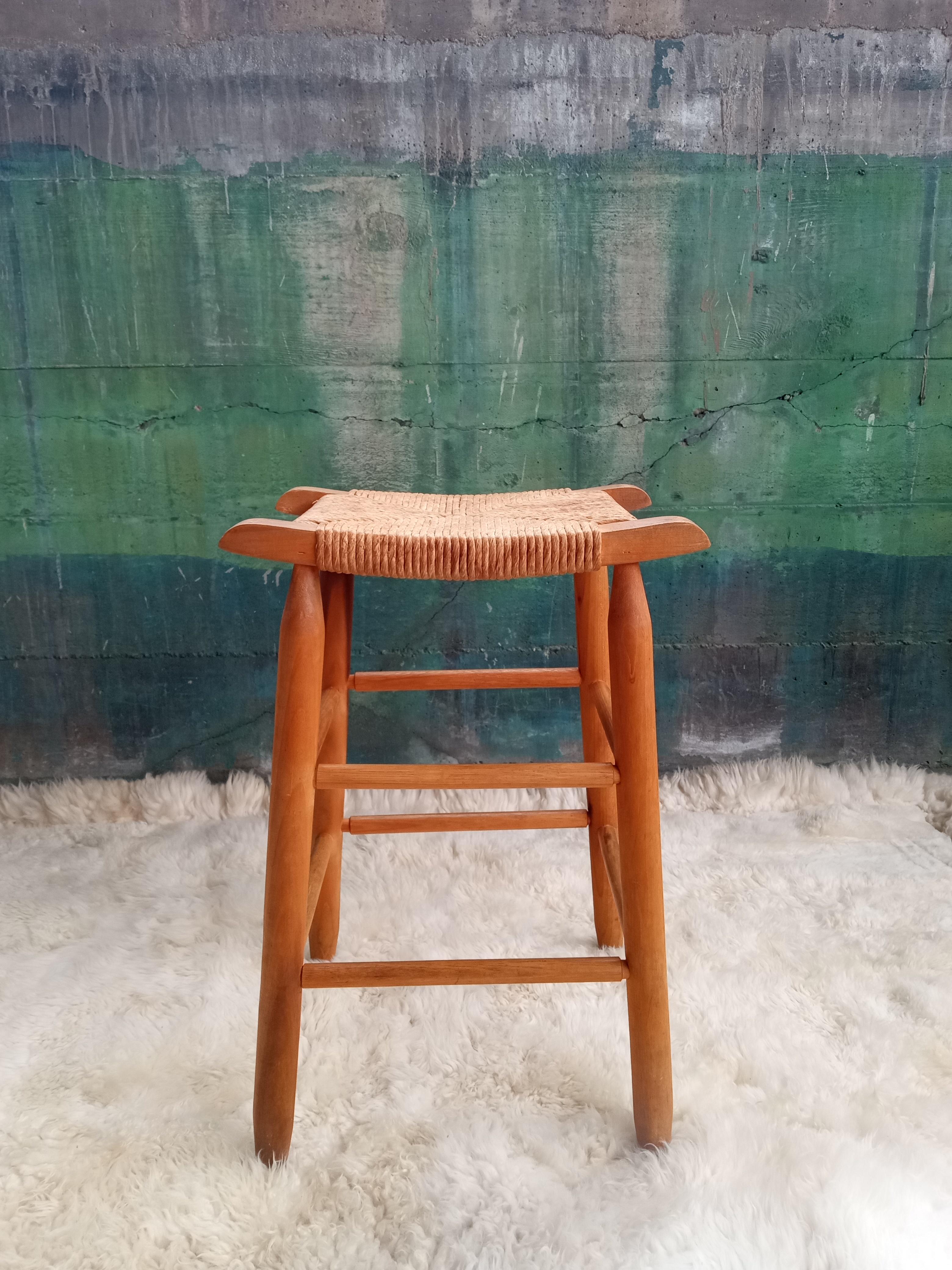 Paire de tabourets en corde danois du milieu du siècle 1960 -- 2 Pieces en vente 3