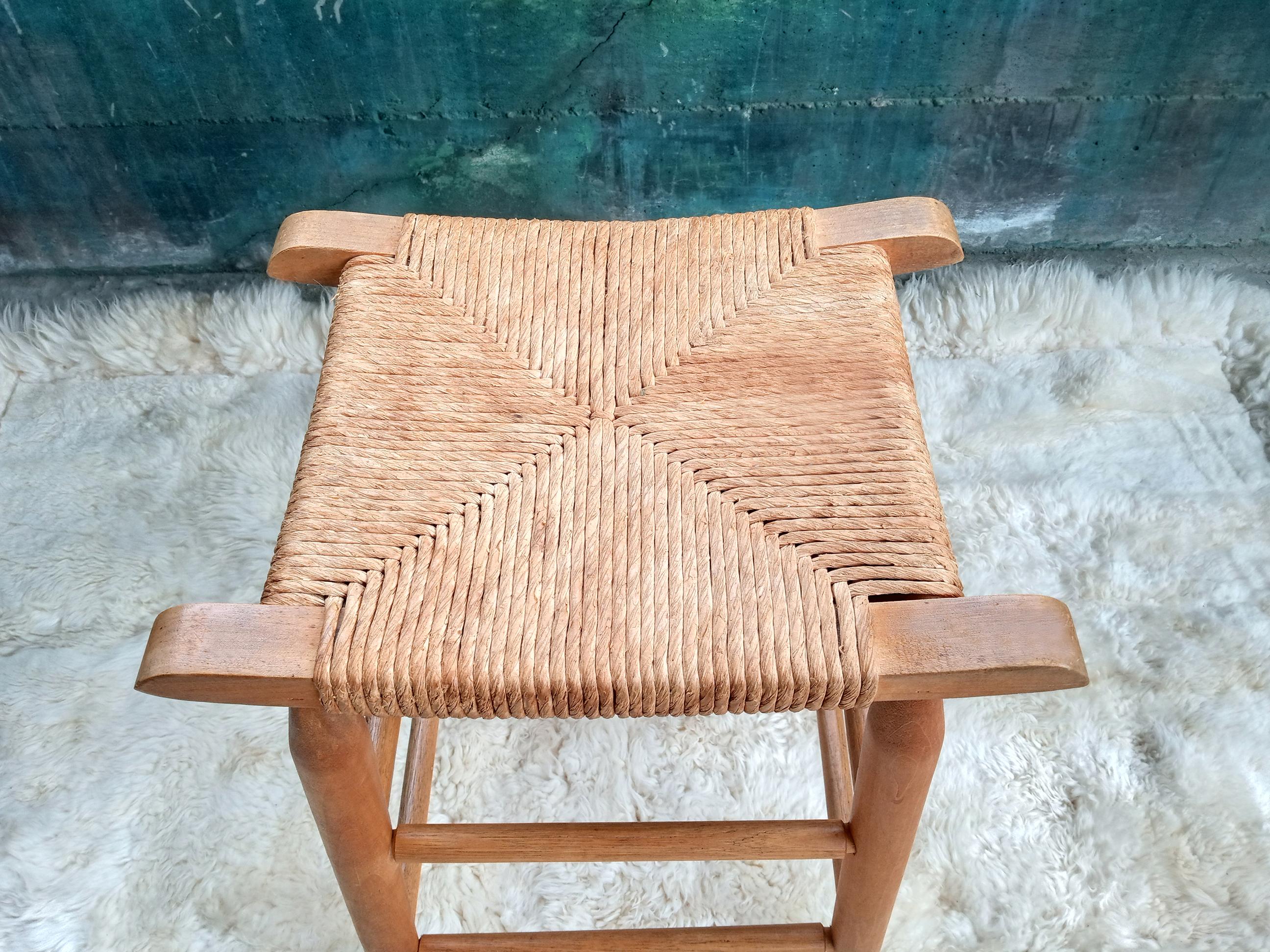 Paire de tabourets en corde danois du milieu du siècle 1960 -- 2 Pieces en vente 5