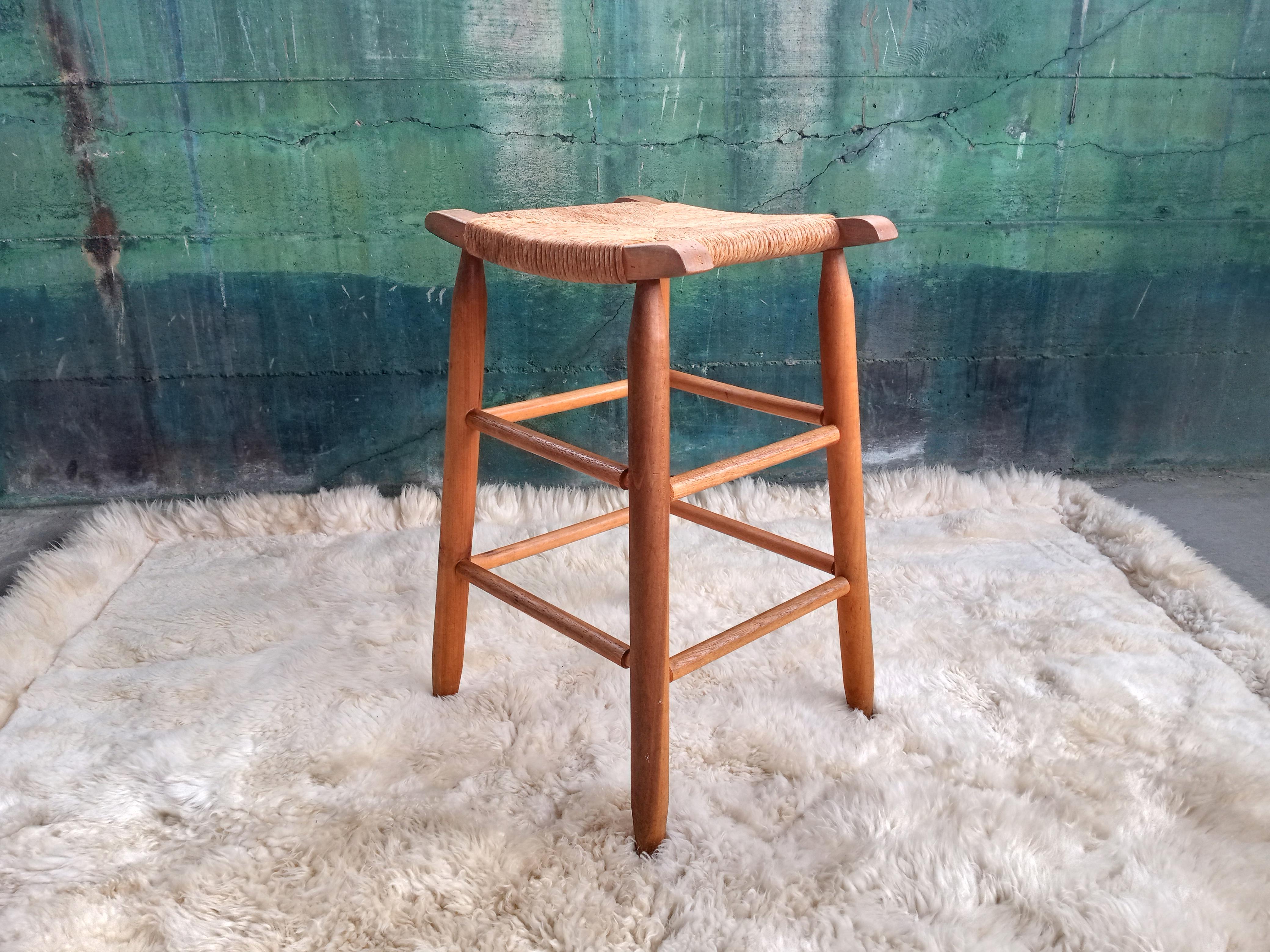 Paire de tabourets en corde danois du milieu du siècle 1960 -- 2 Pieces en vente 1