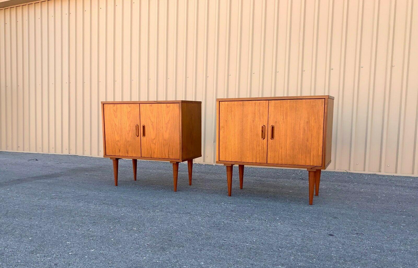 Mid-Century Modern Pair of 1960's Mid Century Danish Modern Cabinets by Regner Christensen
