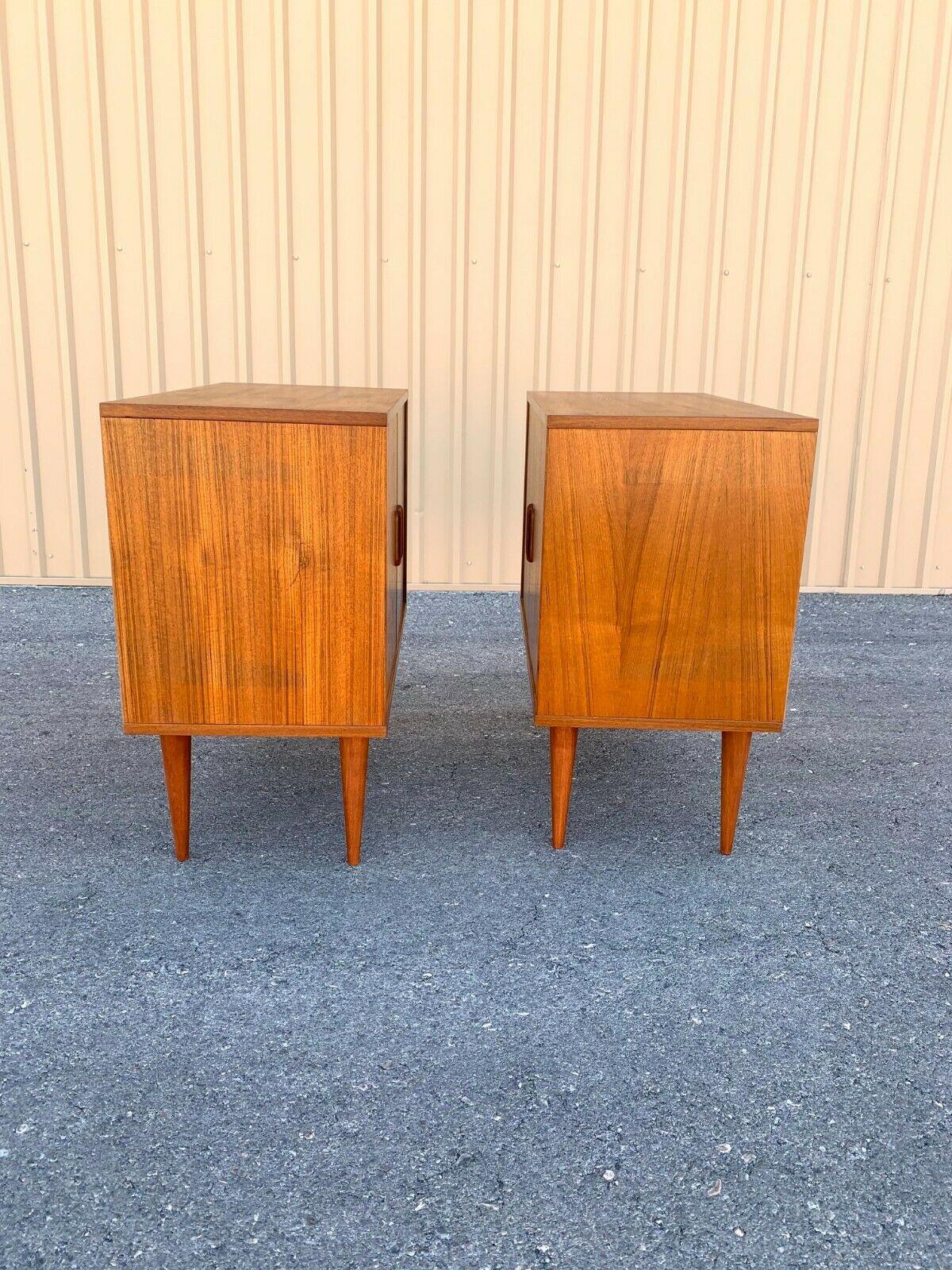 Pair of 1960's Mid Century Danish Modern Cabinets by Regner Christensen In Good Condition In Las Vegas, NV