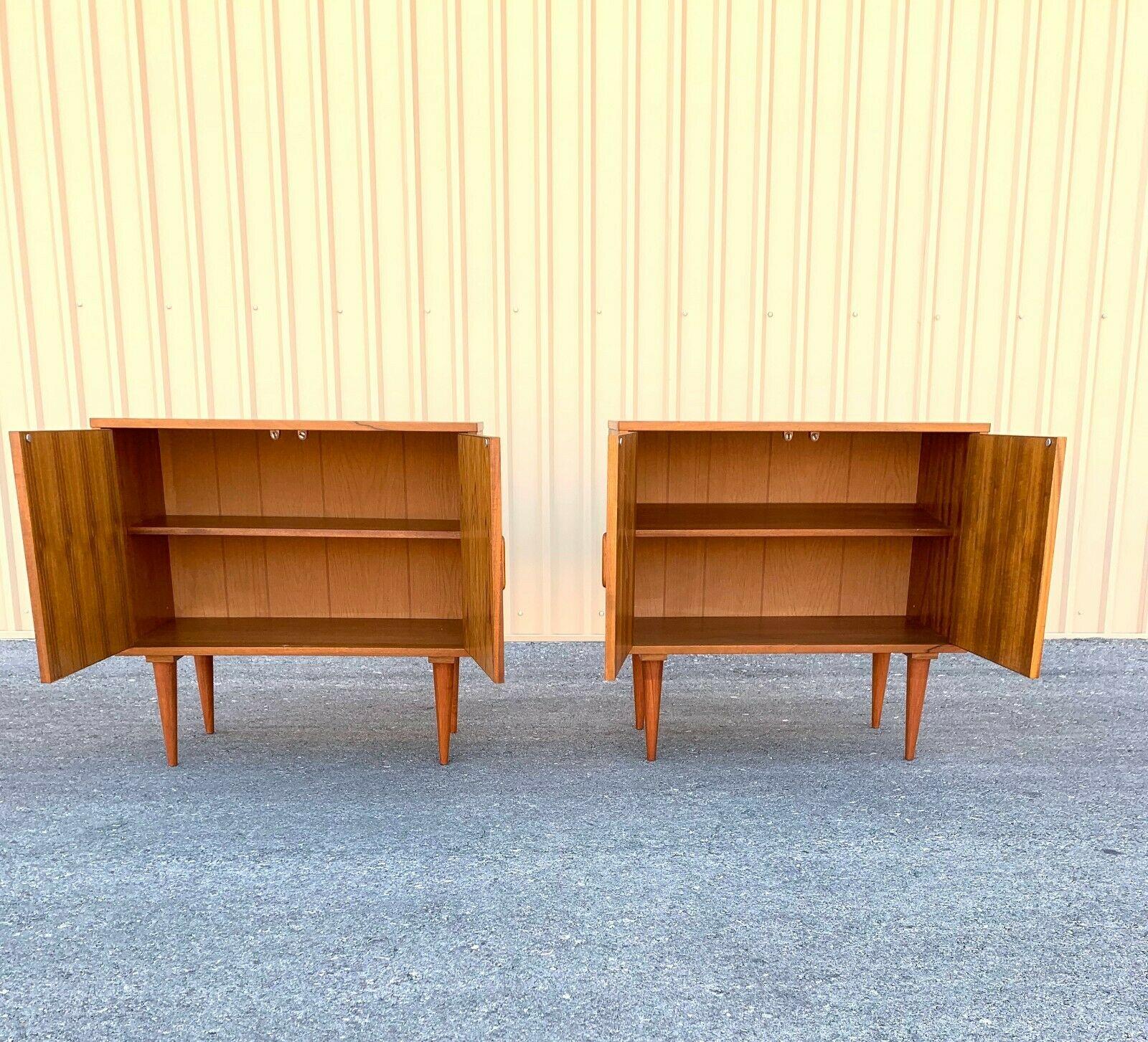 Pair of 1960's Mid Century Danish Modern Cabinets by Regner Christensen 1