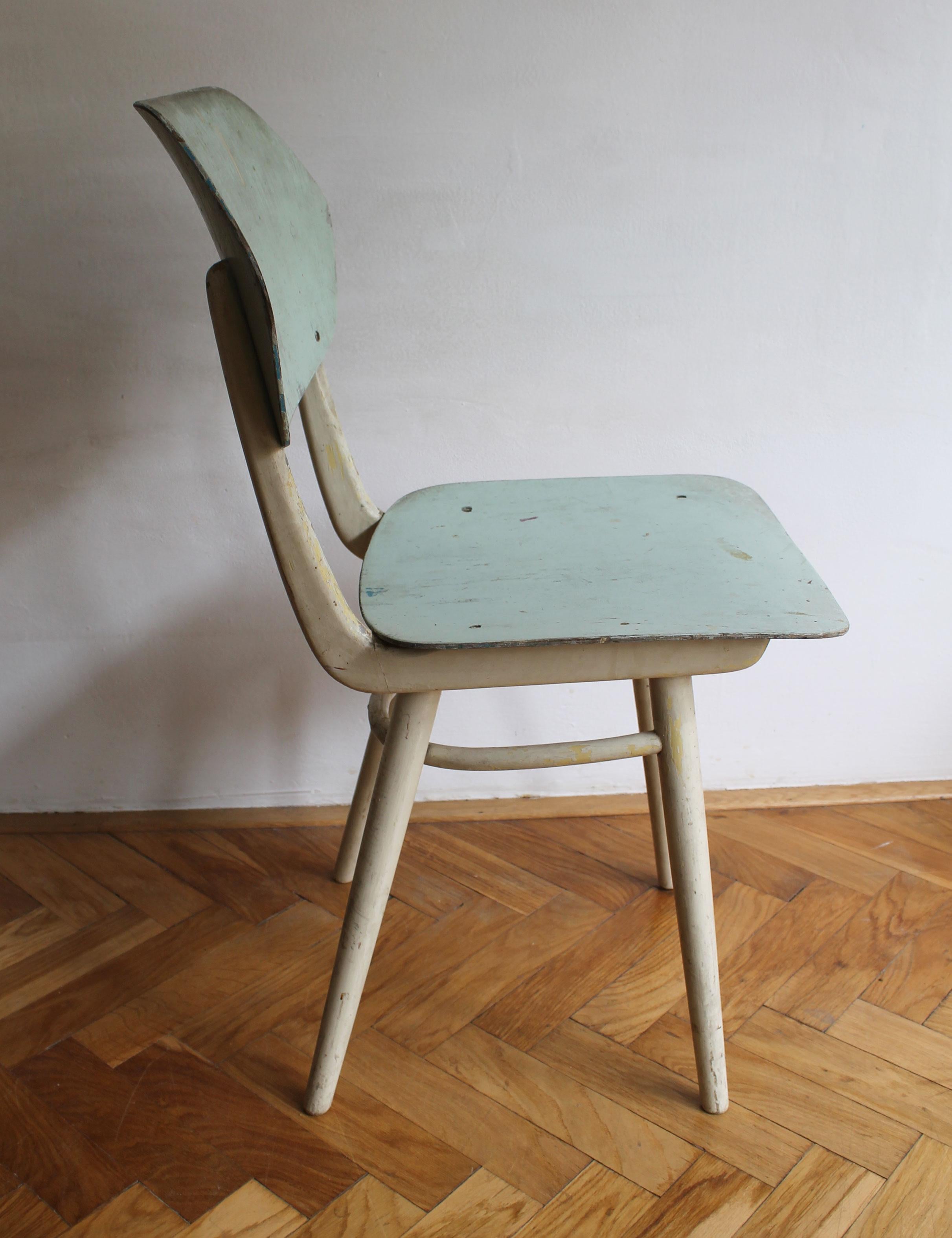 Pair of 1960's Mid Century Modern Dining Chairs by TON For Sale 4
