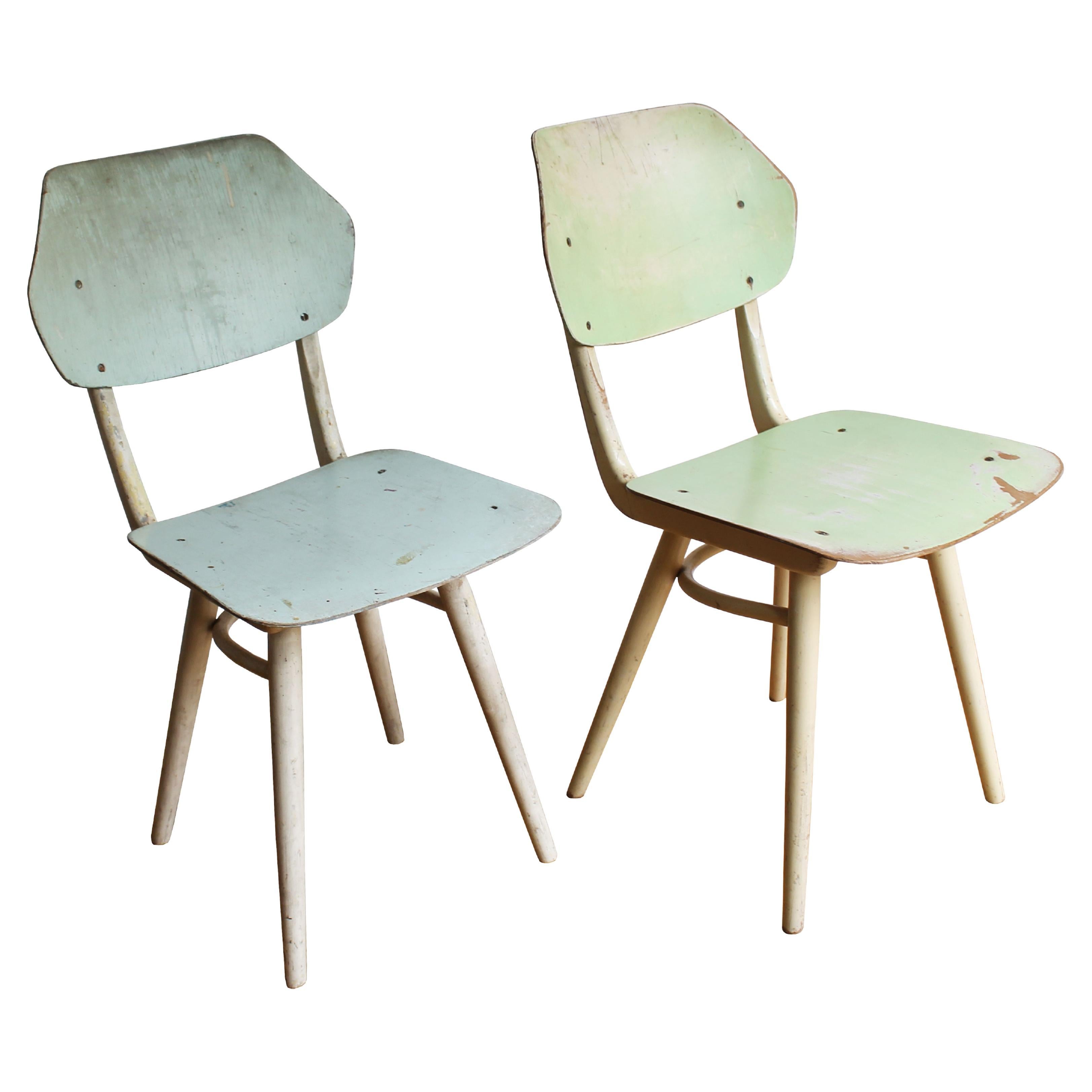 Pair of 1960's Mid Century Modern Dining Chairs by TON