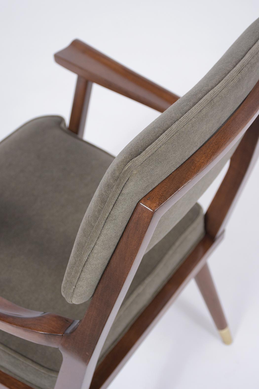 Pair of Vintage 1960's Mid-Century Modern Walnut Armchairs 4