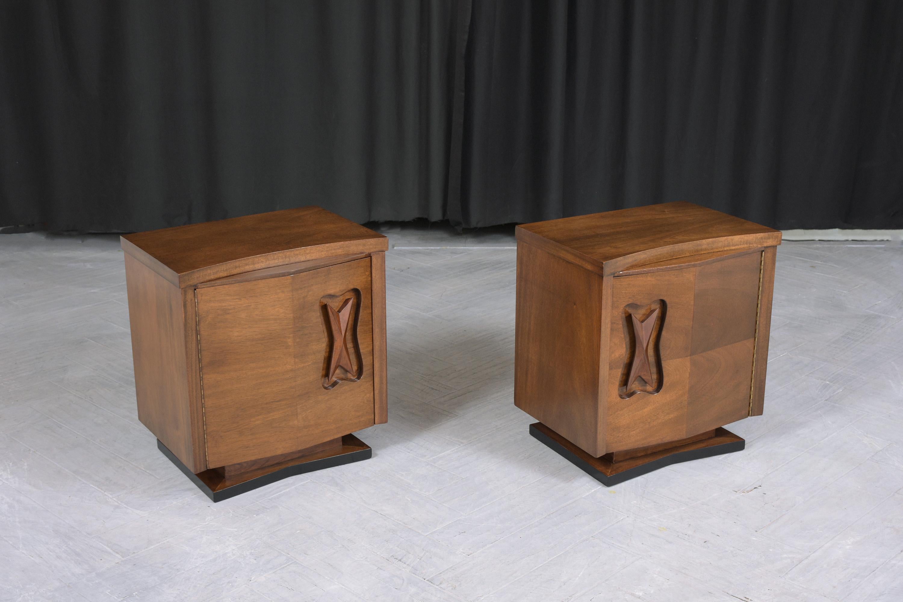 Pair of 1960s Mid-Century Nightstands In Good Condition In Los Angeles, CA