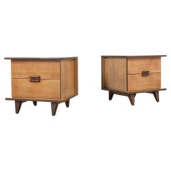 Pair of 1960's Mid-Century Modern Walnut Nightstands