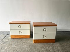 Pair of 1960s Mid-Century teak and Formica bedside cabinets by Stag