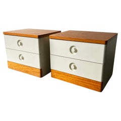 Pair of 1960s Mid-Century teak and Formica bedside cabinets by Stag